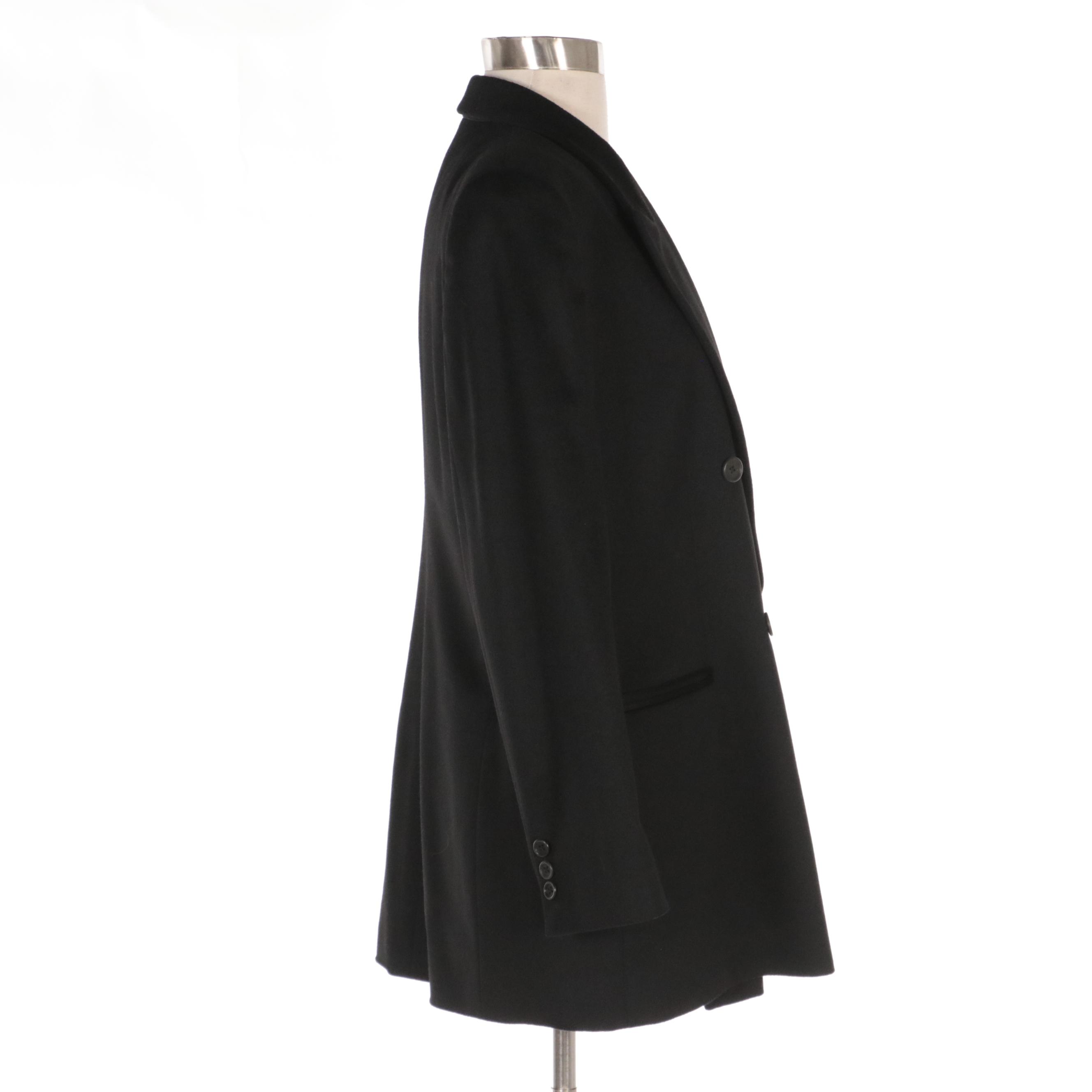 Giorgio Armani Black Cashmere Double Breasted Blazer