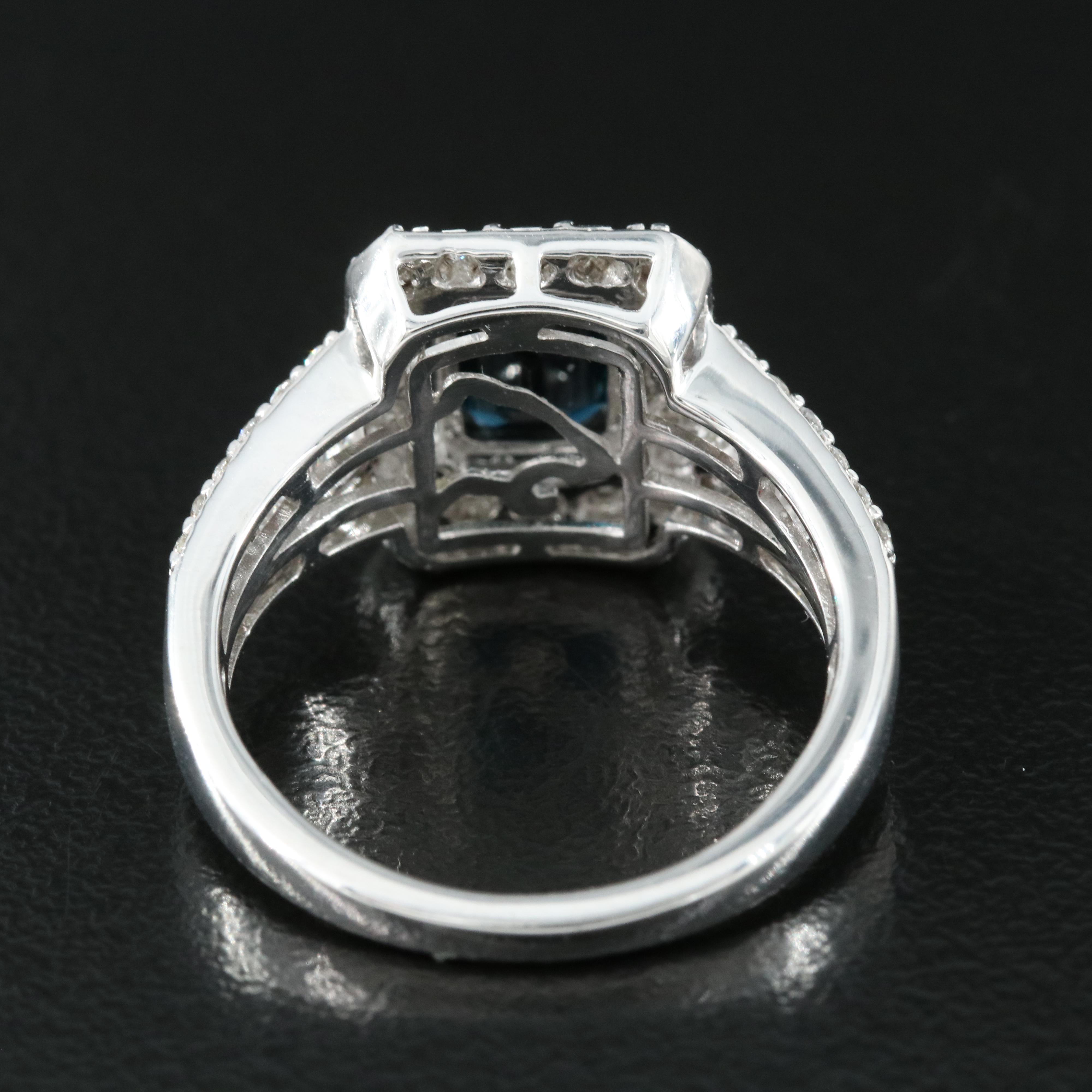 EFFY 14K 1.52 CT Sapphire and Diamond Ring