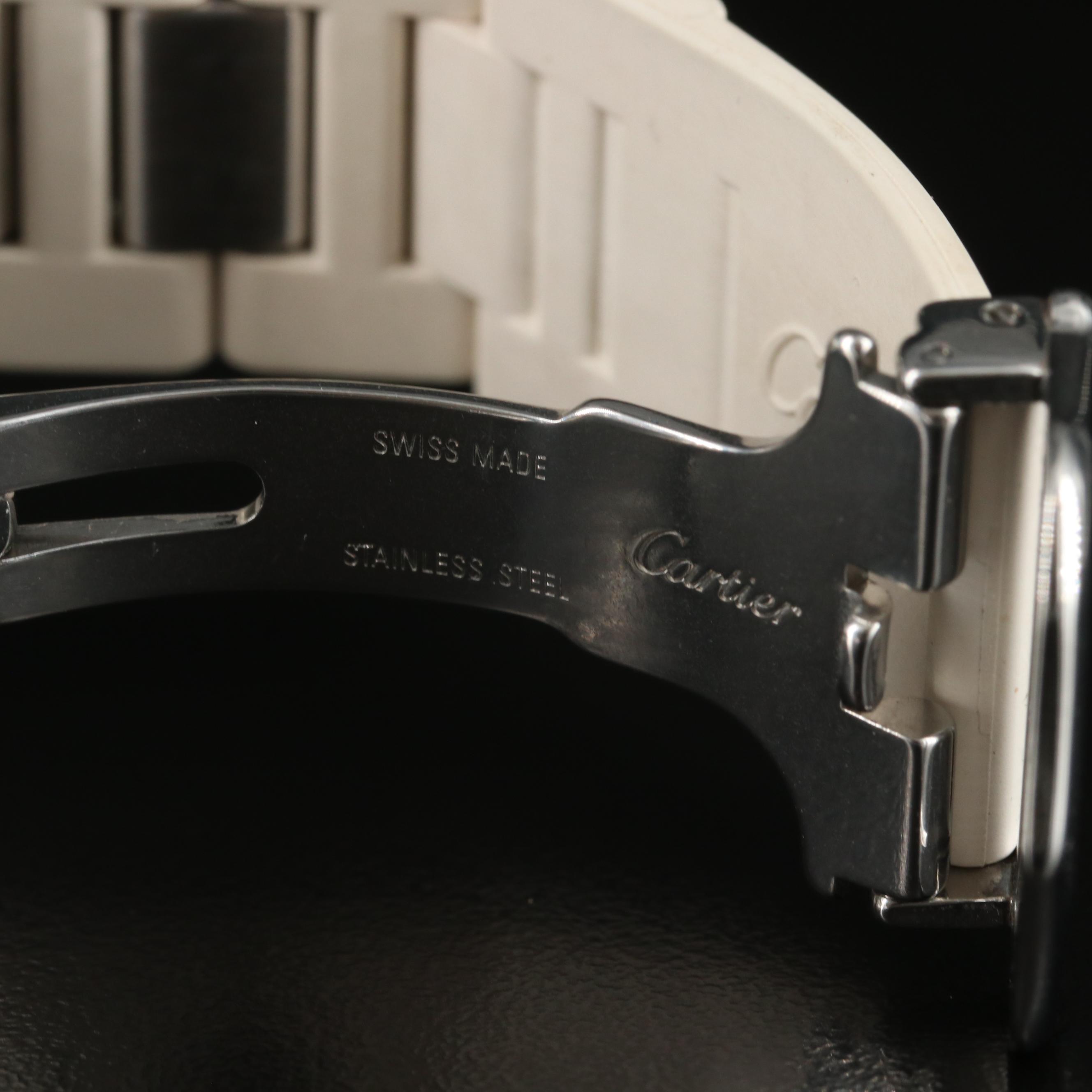 Cartier Chronoscaph 21 Chronograph Steel White Quartz Watch