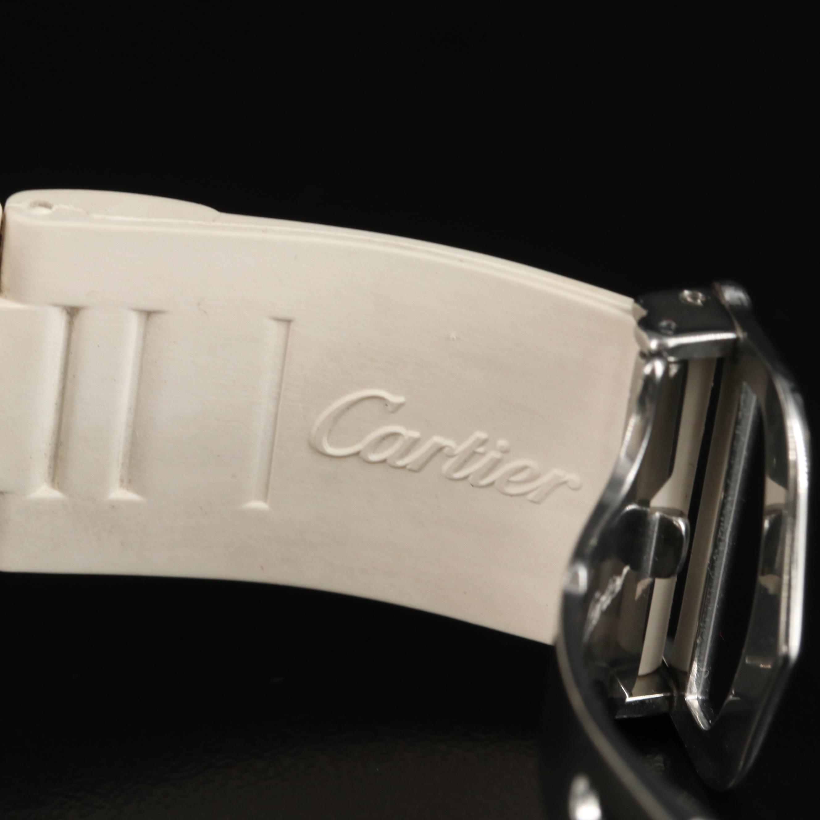 Cartier Chronoscaph 21 Chronograph Steel White Quartz Watch
