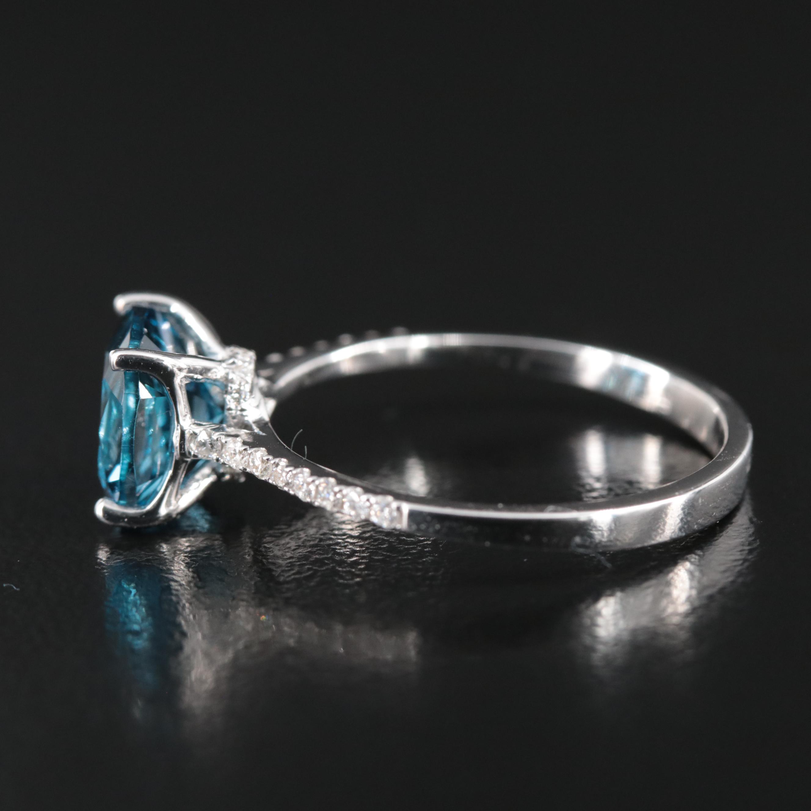 EFFY 14K London Blue Topaz and Diamond Ring