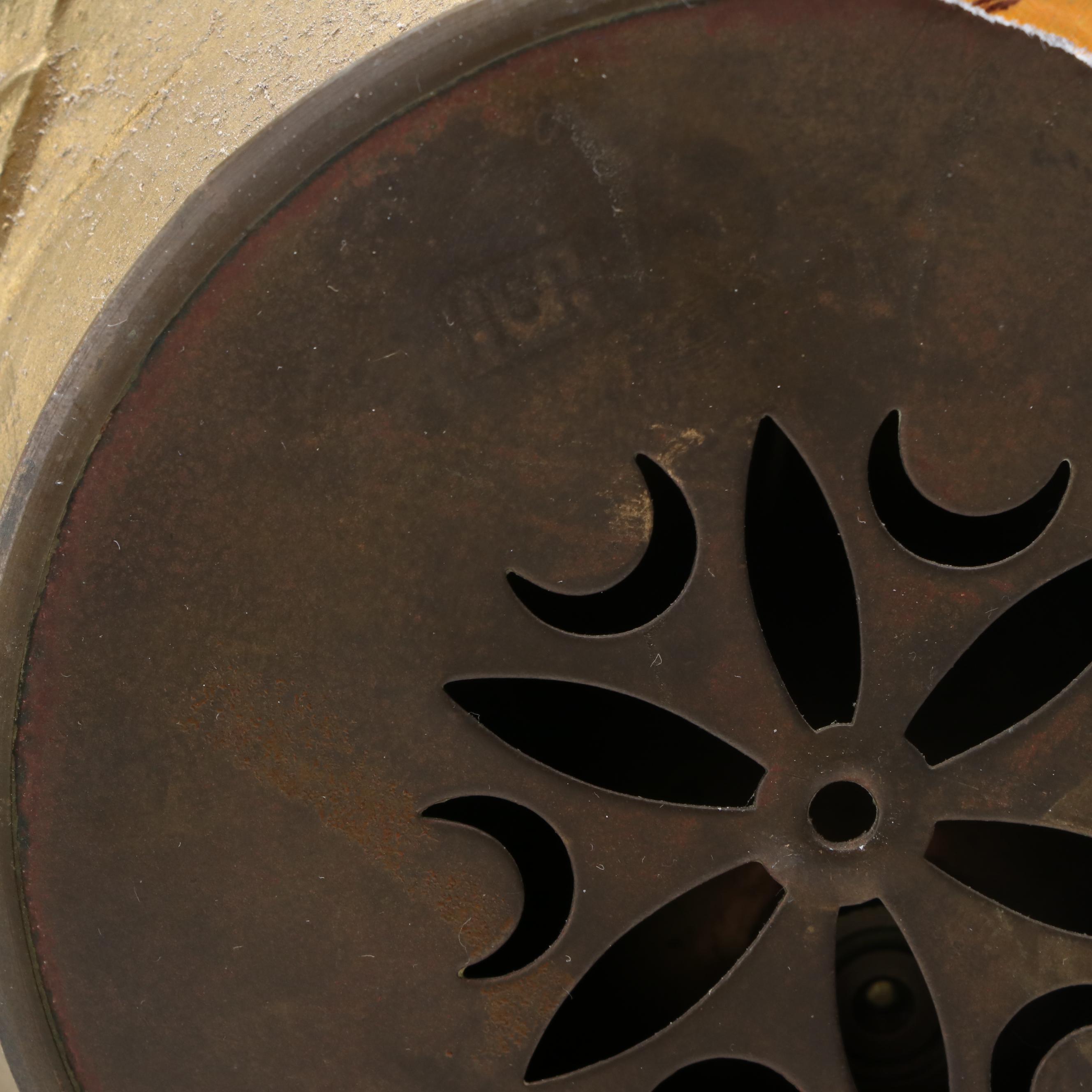 Harris & Harrington Art Nouveau Style Figural Brass Mantel Clock