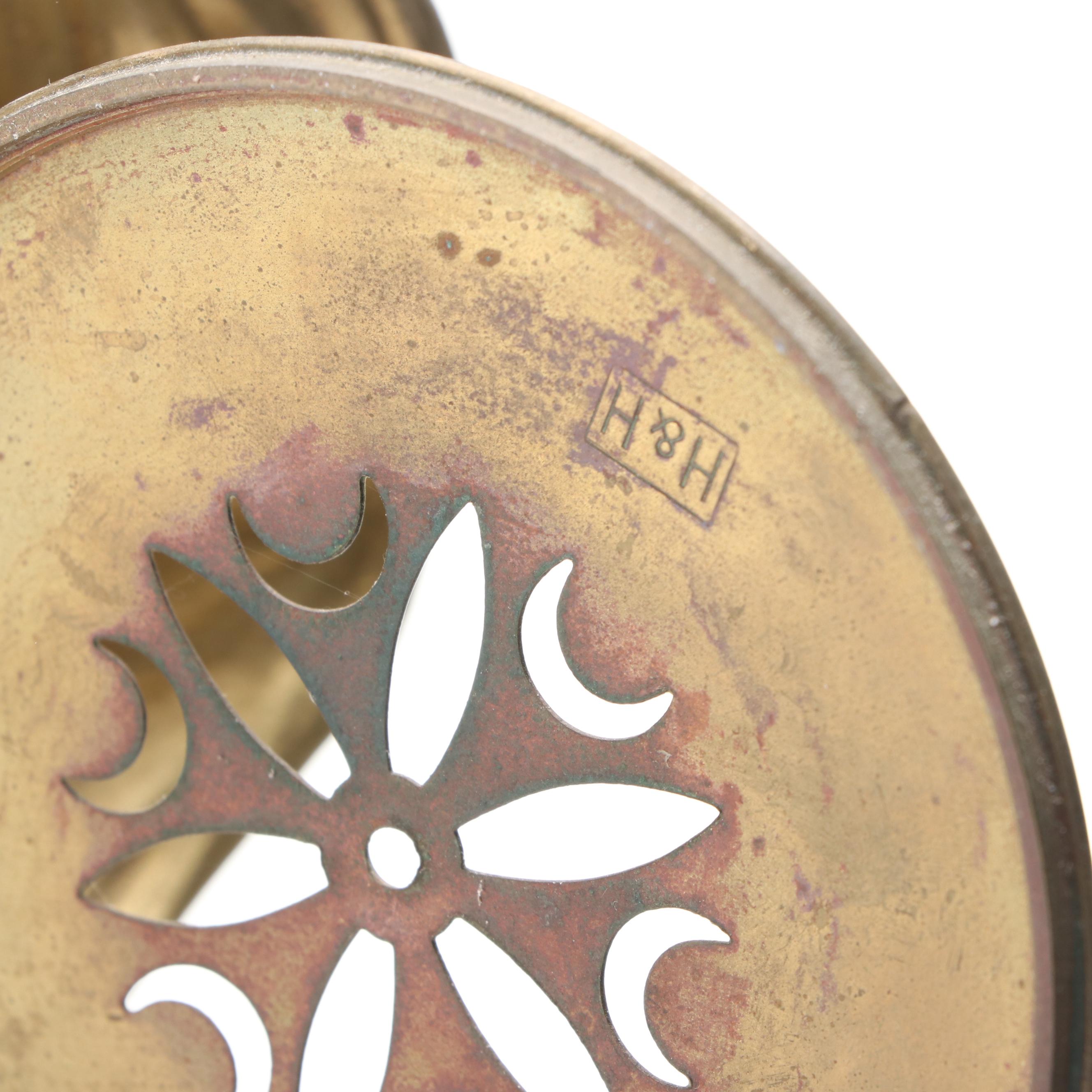 Harris & Harrington Art Nouveau Style Figural Brass Mantel Clock