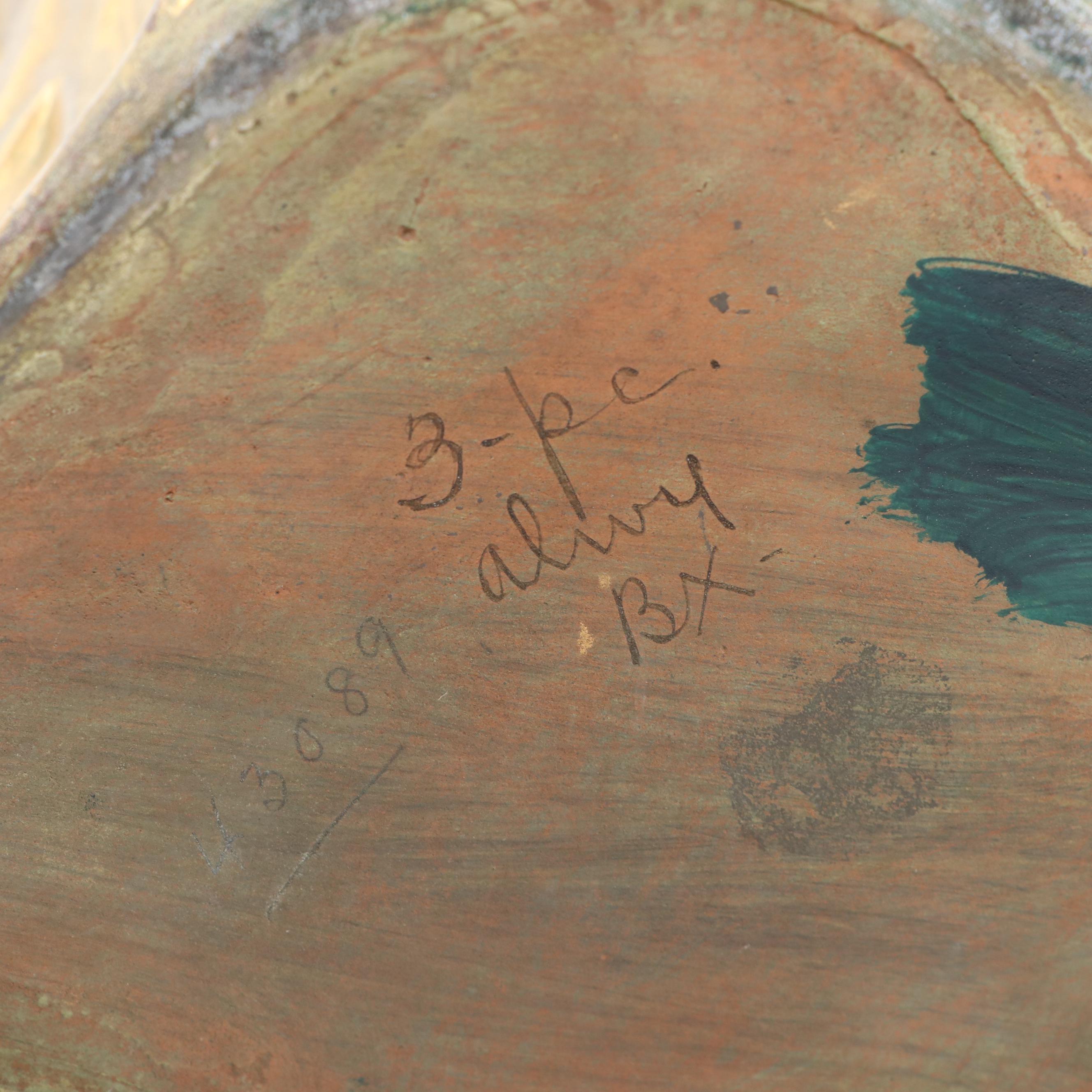 Harris & Harrington Art Nouveau Style Figural Brass Mantel Clock