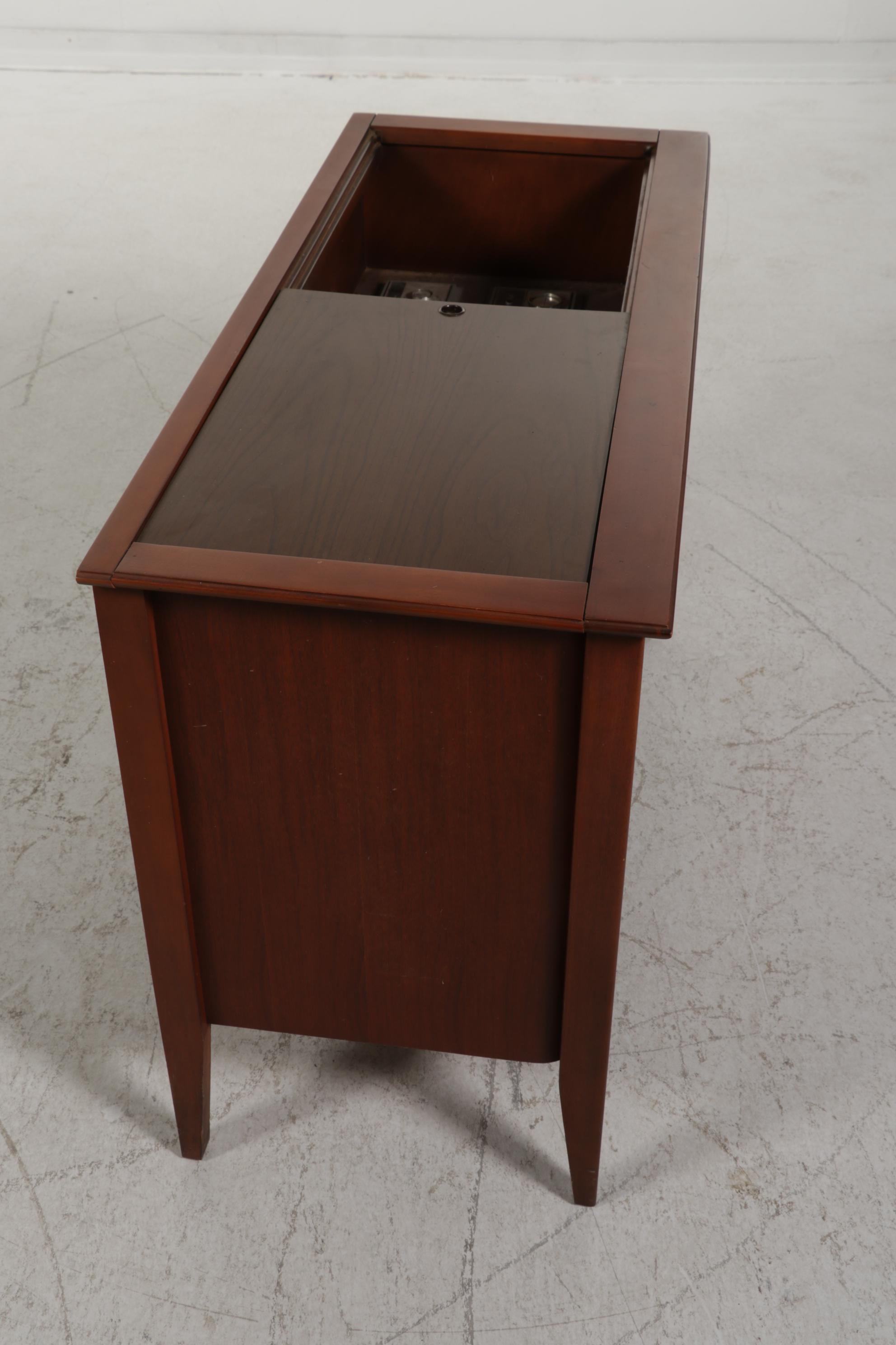 Zenith Mid Century Modern Walnut-Veneered Stereo Console