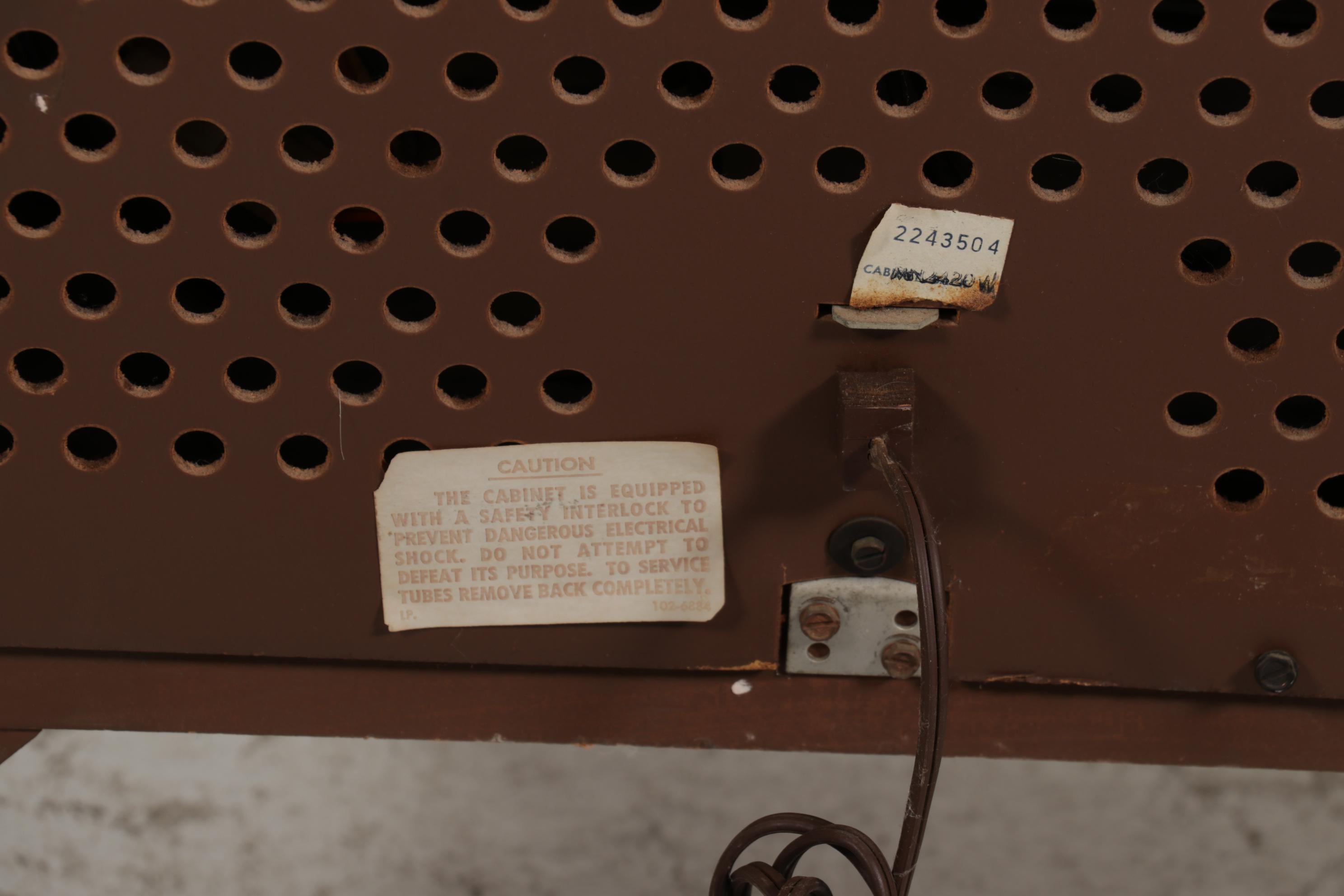 Zenith Mid Century Modern Walnut-Veneered Stereo Console