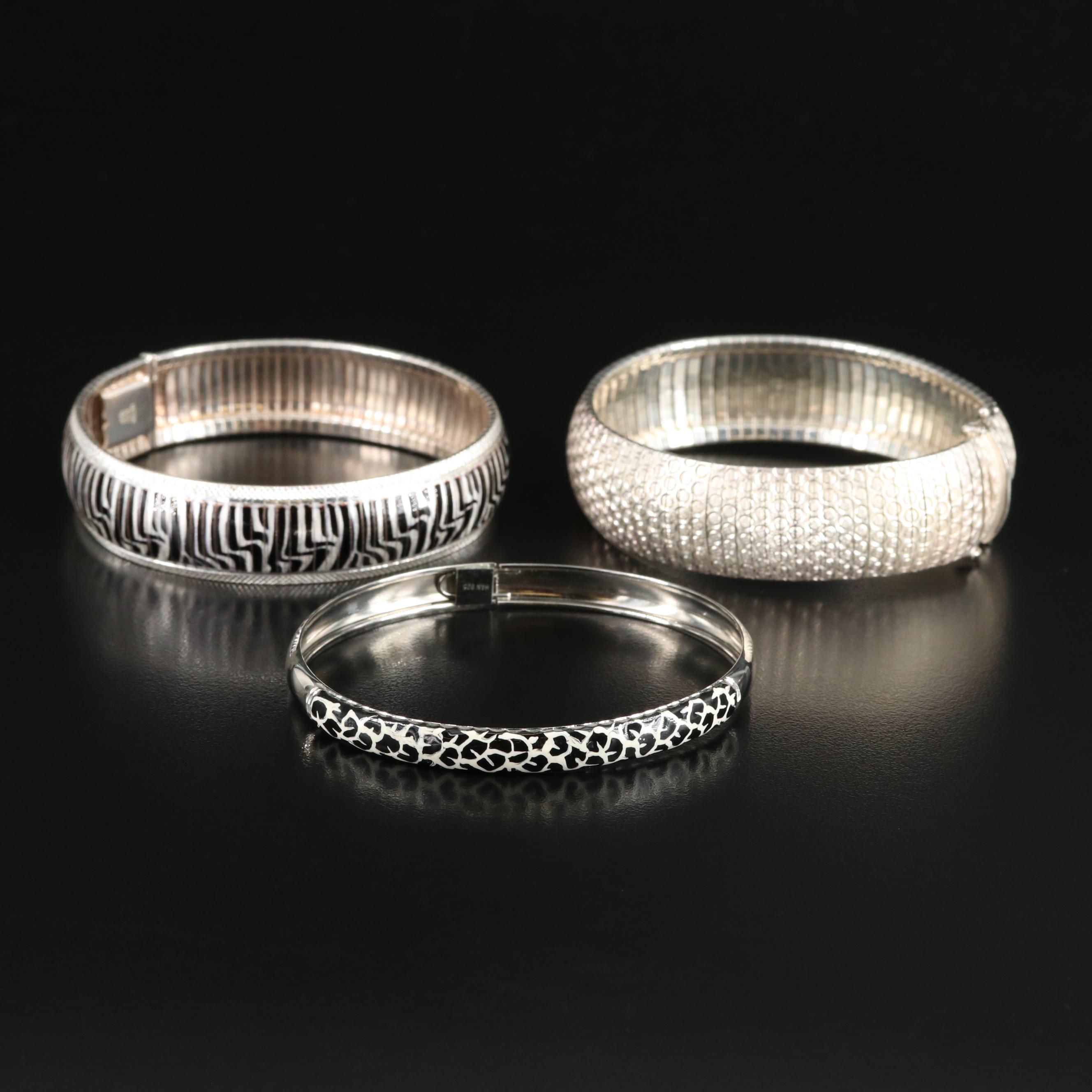 Sterling Bracelets Featuring Resin Enamel