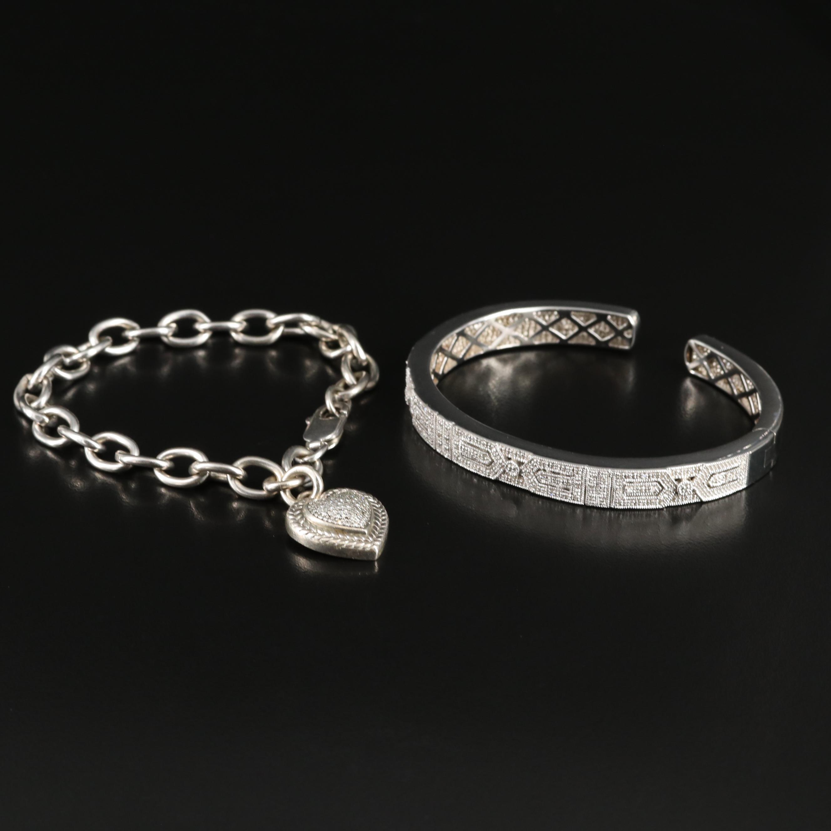 Sterling Bracelets With Diamonds