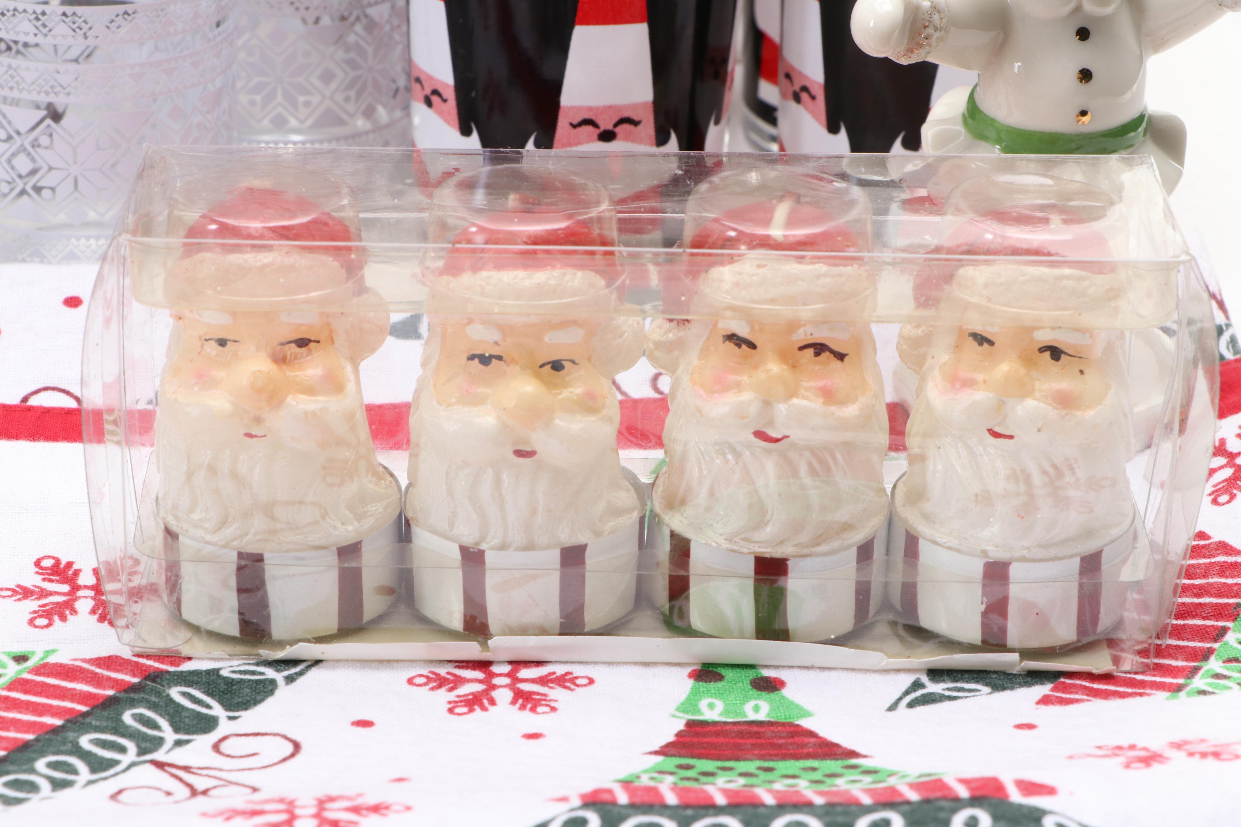 Lenox "Lady Bear on Ice" Porcelain Figurine with Other Christmas Table Décor