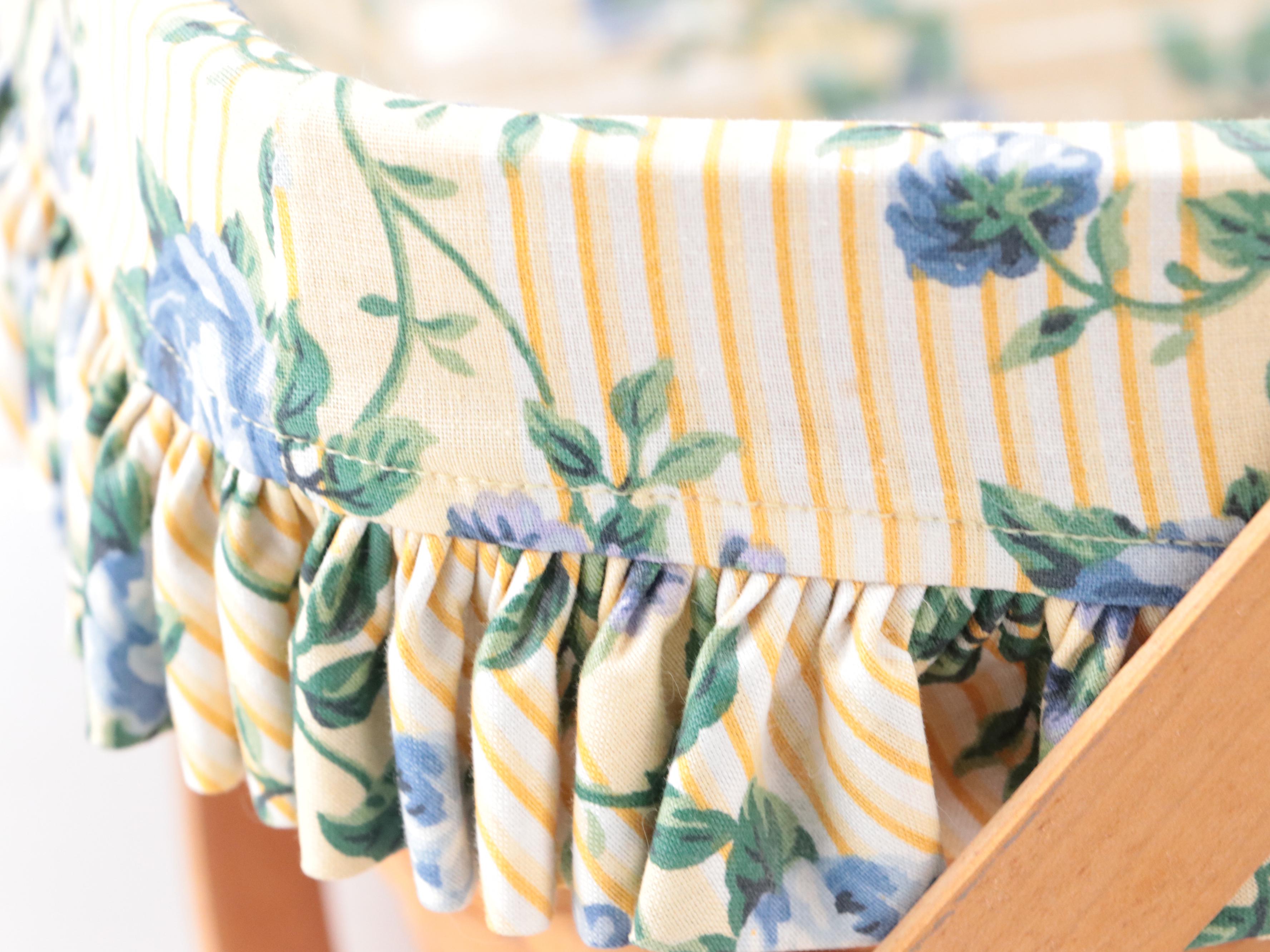 Longaberger Handwoven Wooden Baskets with Fabric Liners