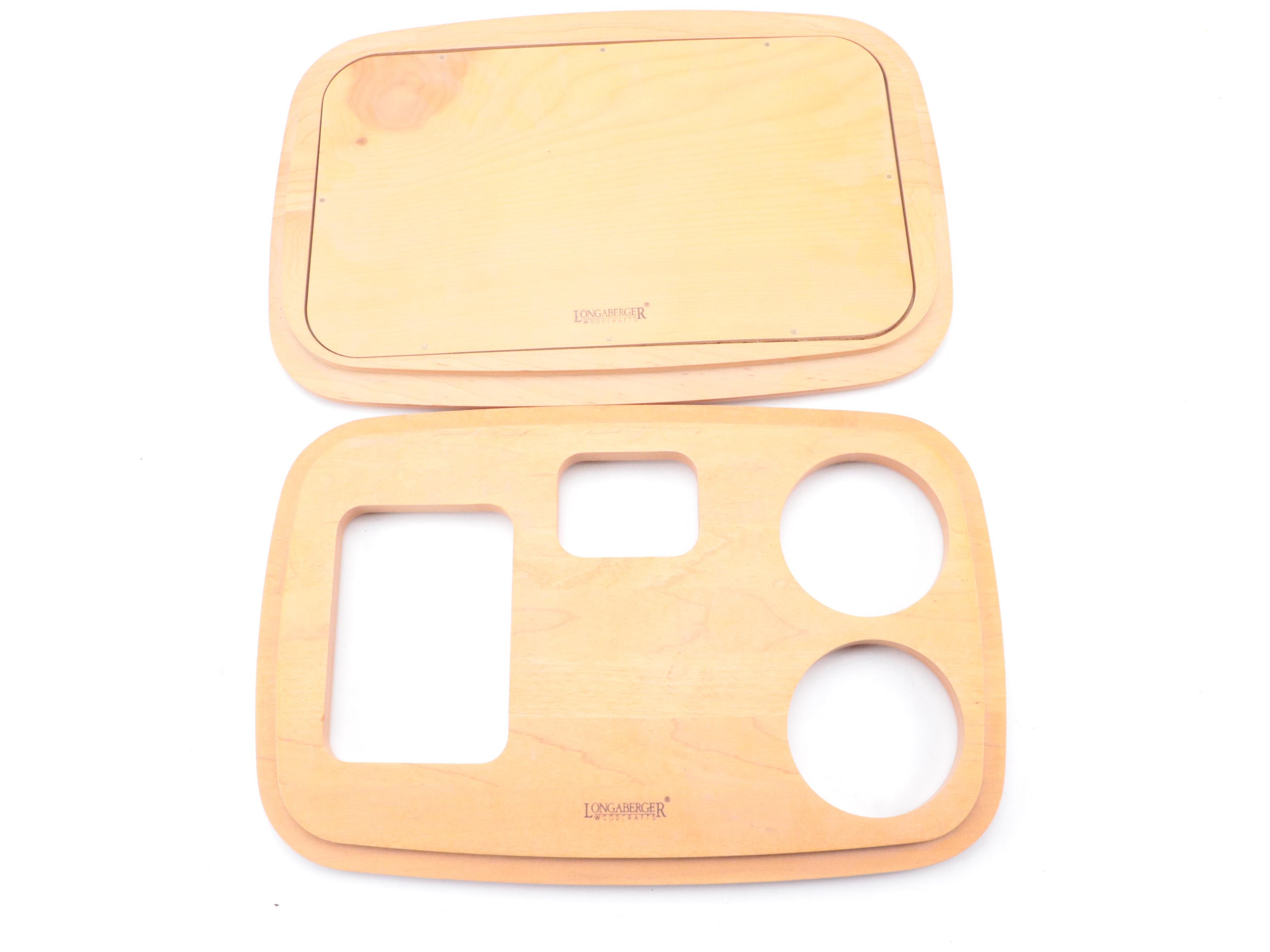 Longaberger Handwoven Wooden Baskets with Fabric Liners