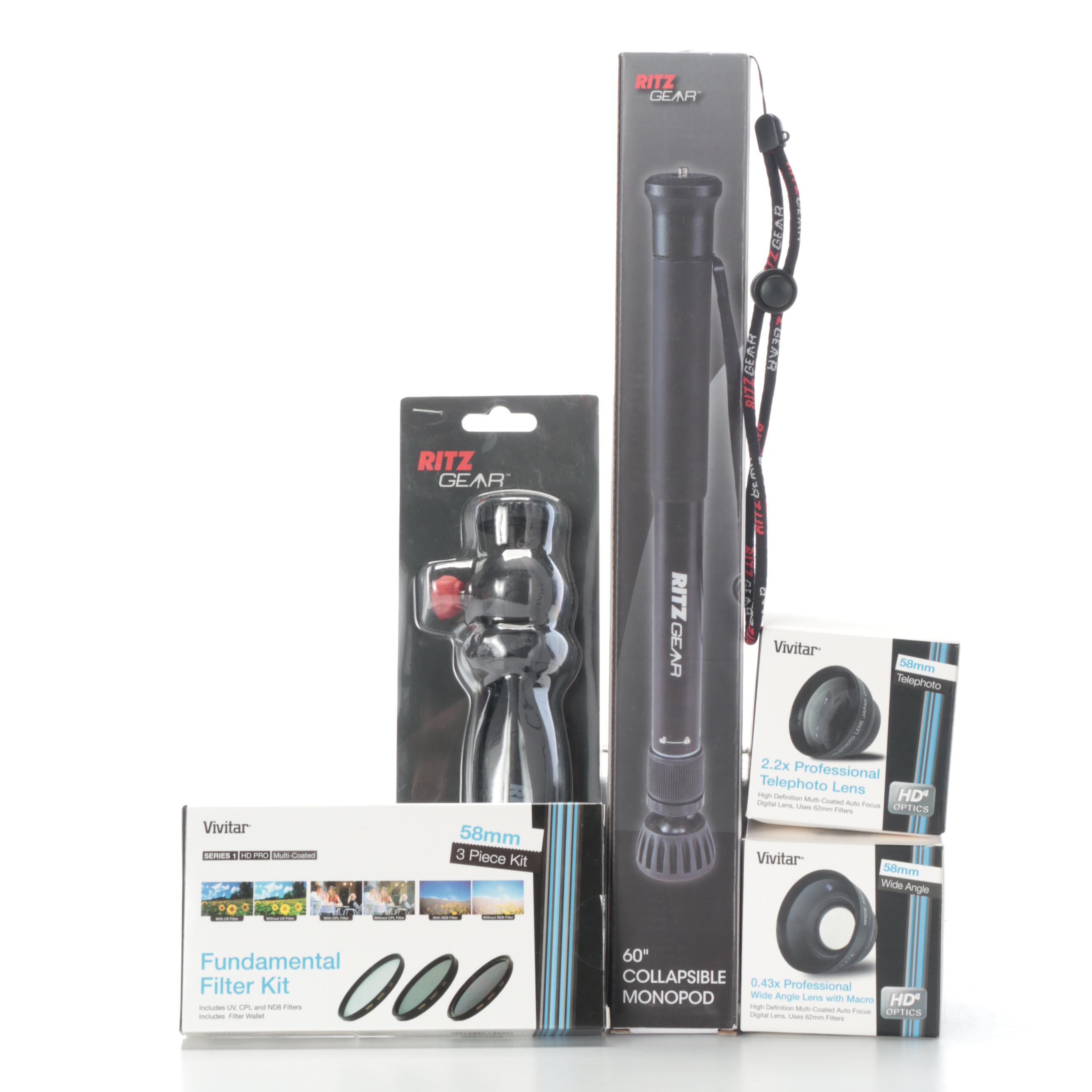 Canon EOS Rebel T7, Vivitar Lenses, Monopod and More