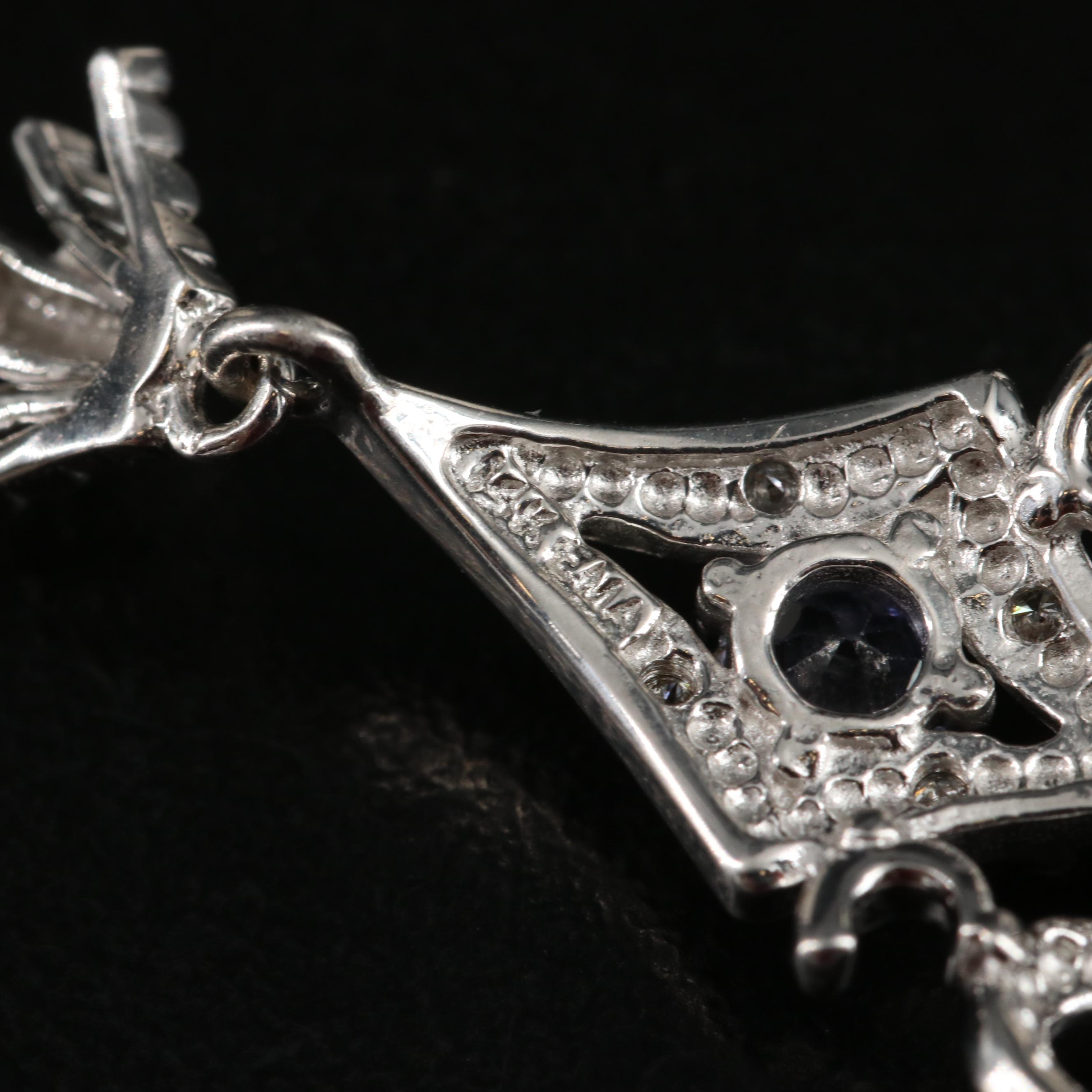 14K Tanzanite and Diamond Drop Earrings