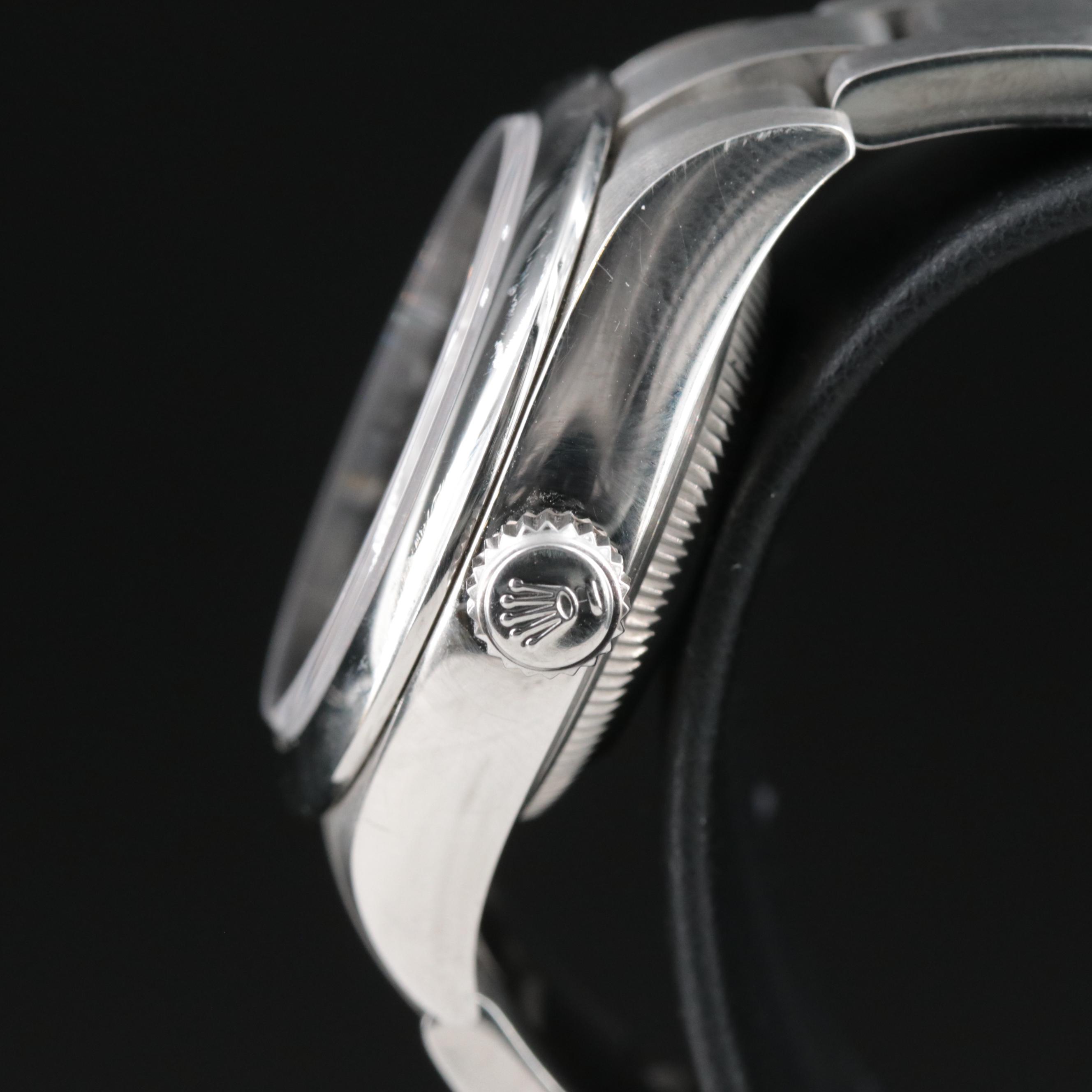 Rolex Oyster Perpetual Blue Dial Steel Watch