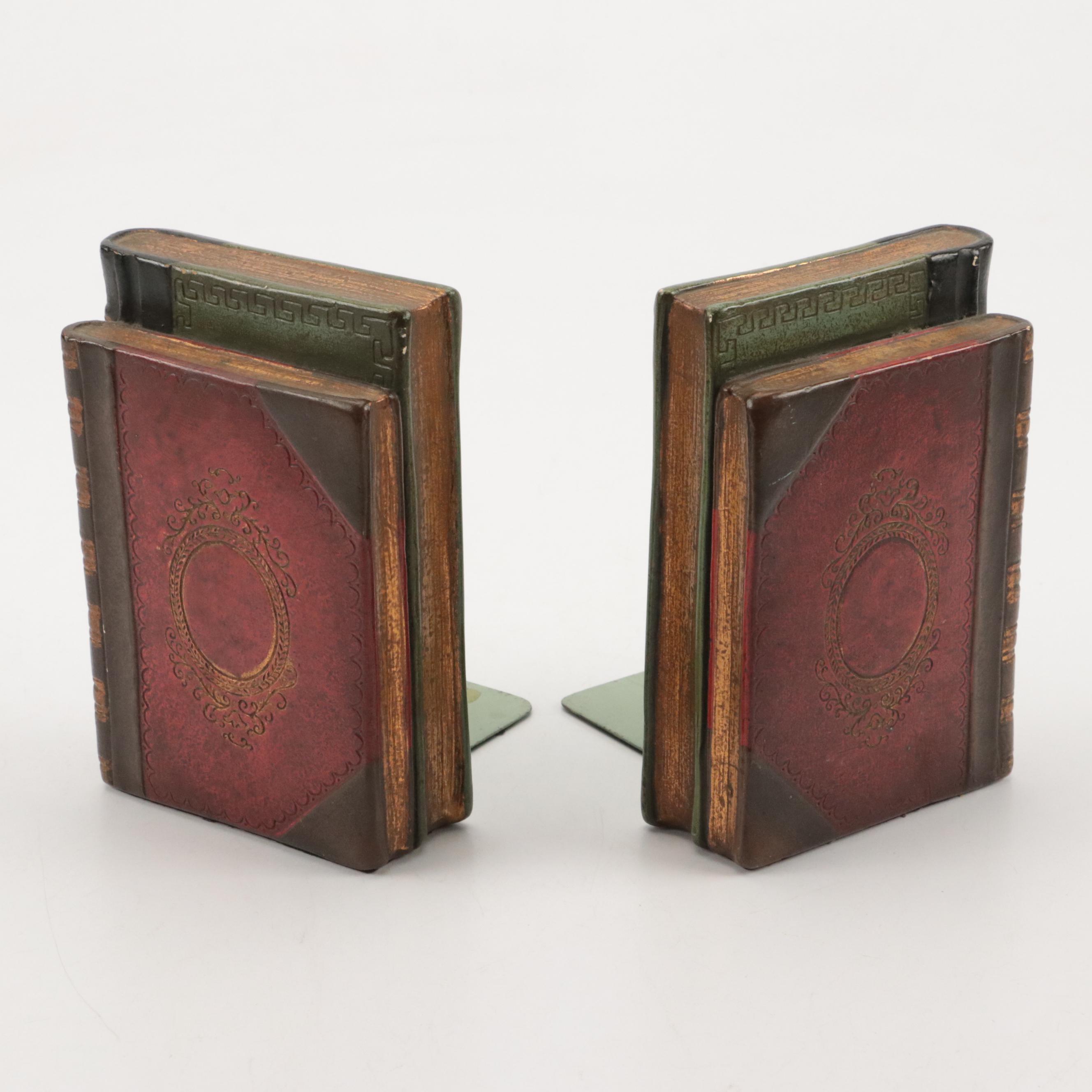 Borghese Bookends with Swank Faux Book Box