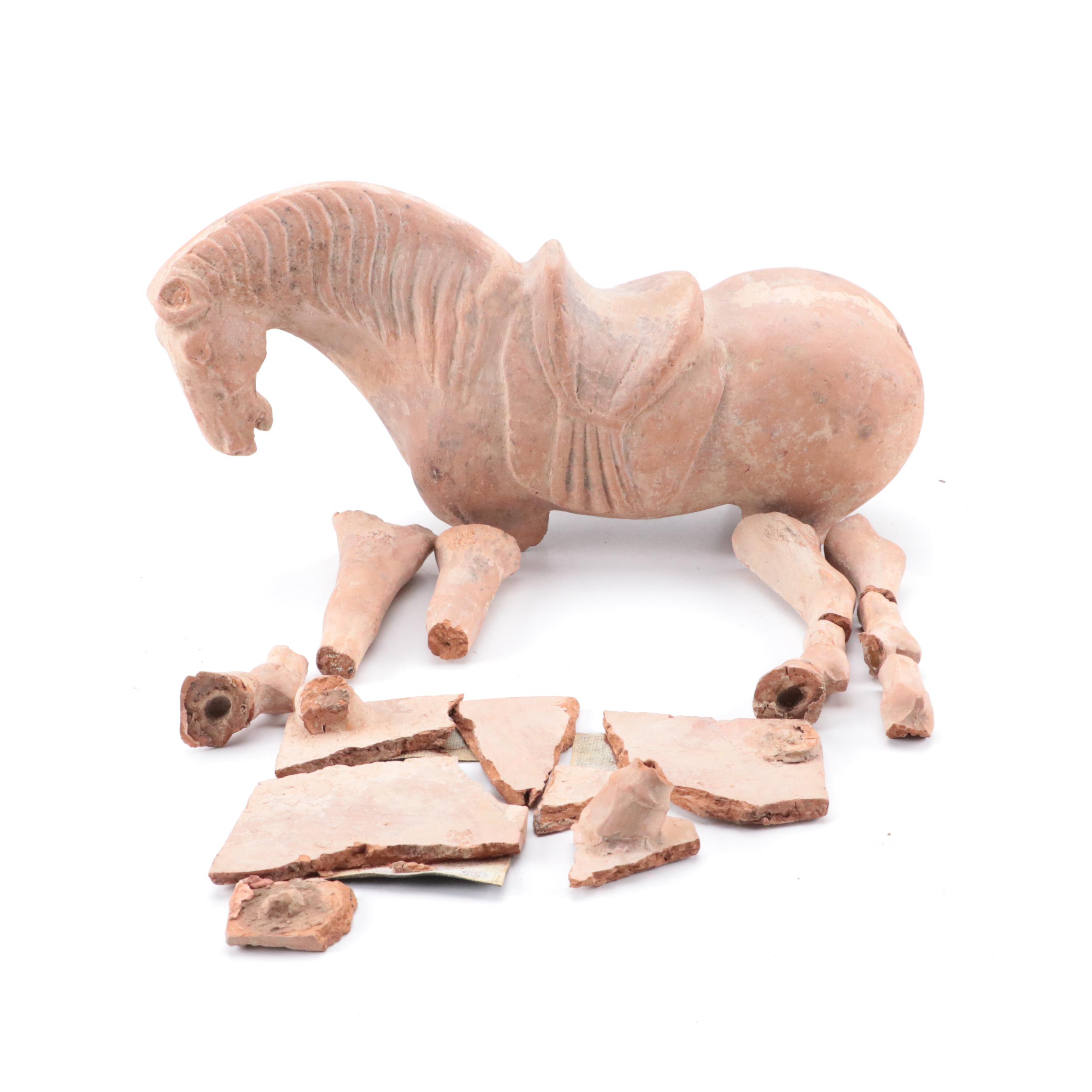 Chinese Tang Dynasty Style Terracotta Horse