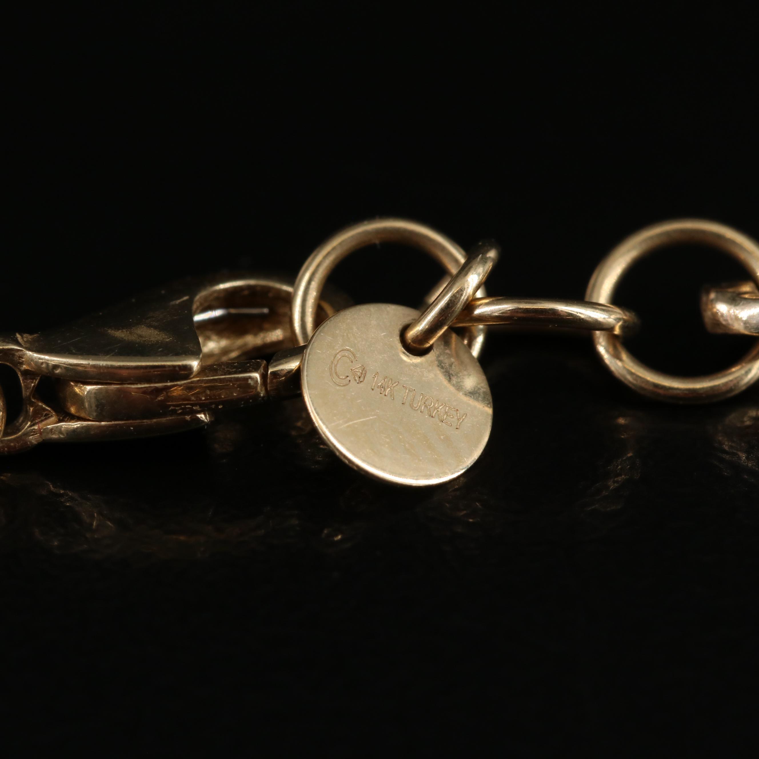 14K Paper Clip Chain Necklace