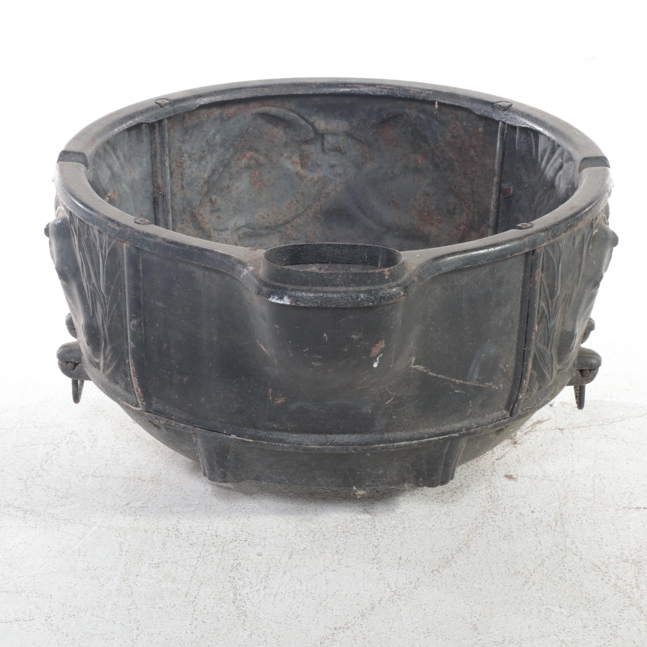 Wehrle Co. "Kenwood" Cast Iron Butcher's Lard Rendering Kettle/Stove