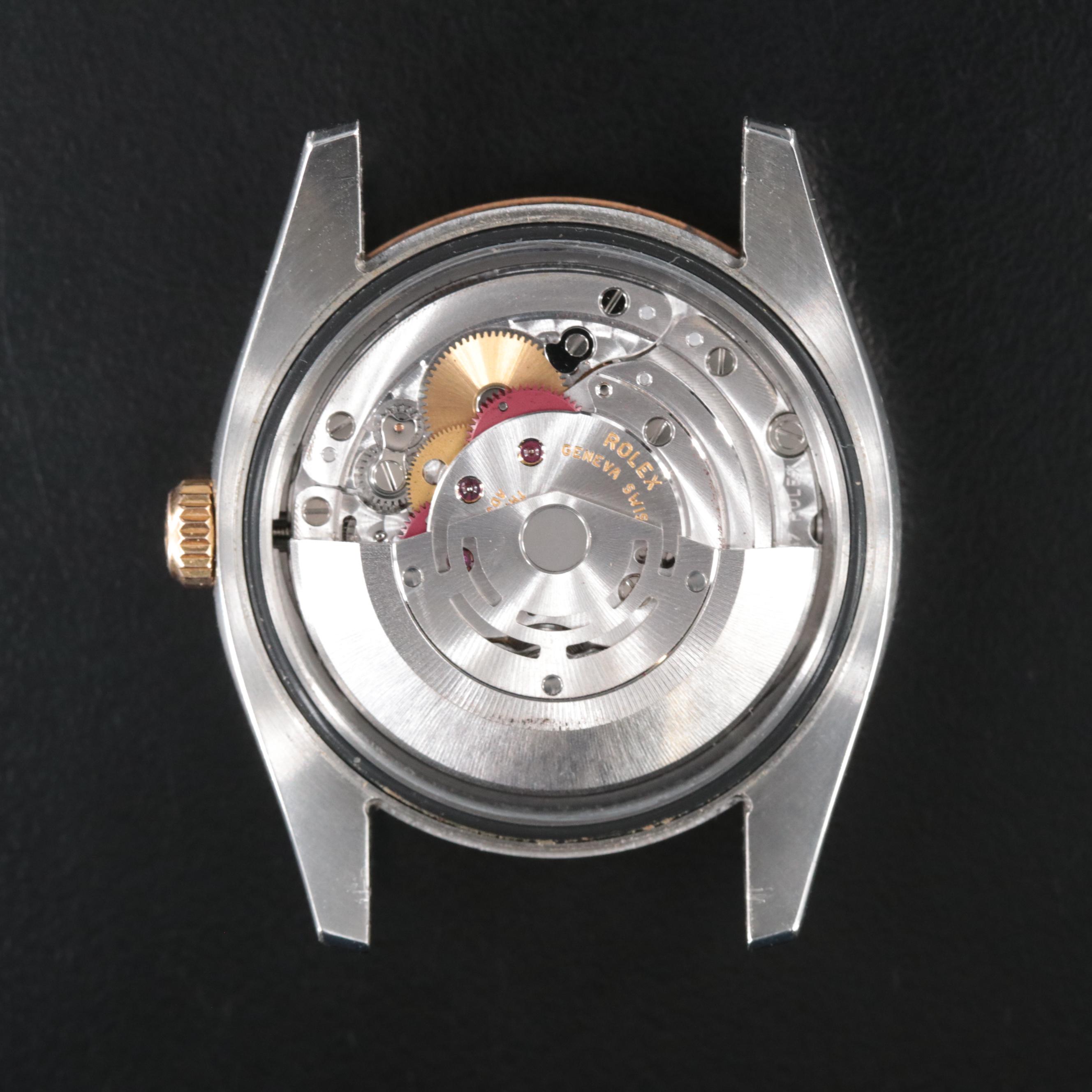 2003 Rolex Silver Roman Dial Datejust 18K and Steelinox Watch