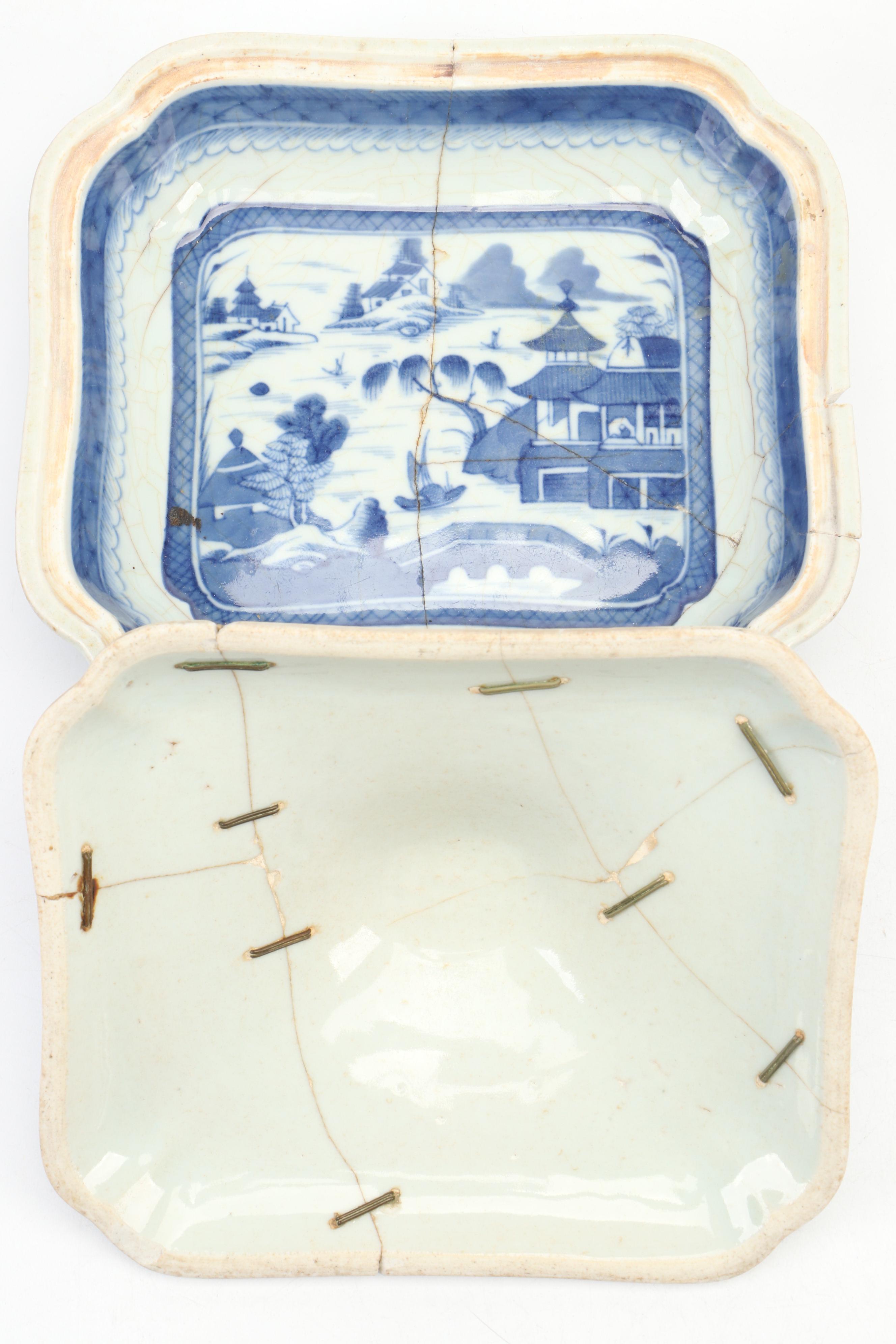 Chinese Export Porcelain Canton Covered Serving Dishes and Lids with Other Vase