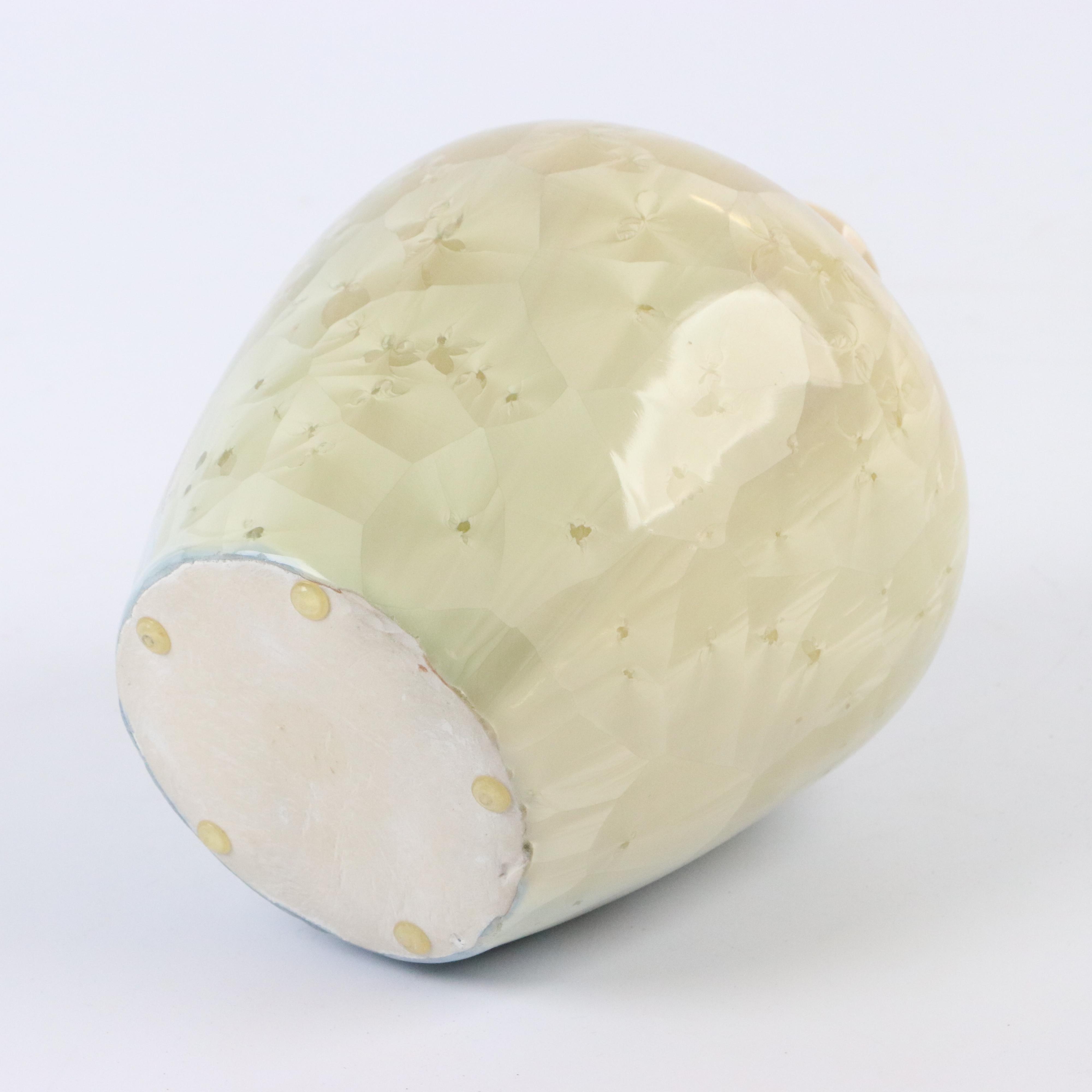 Artisan Signed Crystalline Glaze Art Pottery Vase