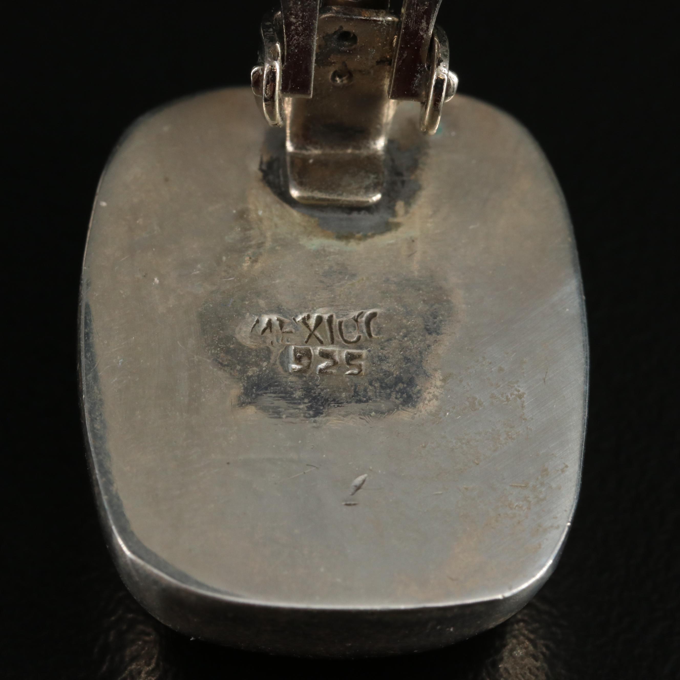 Mexican Sterling Pendant and Earrings