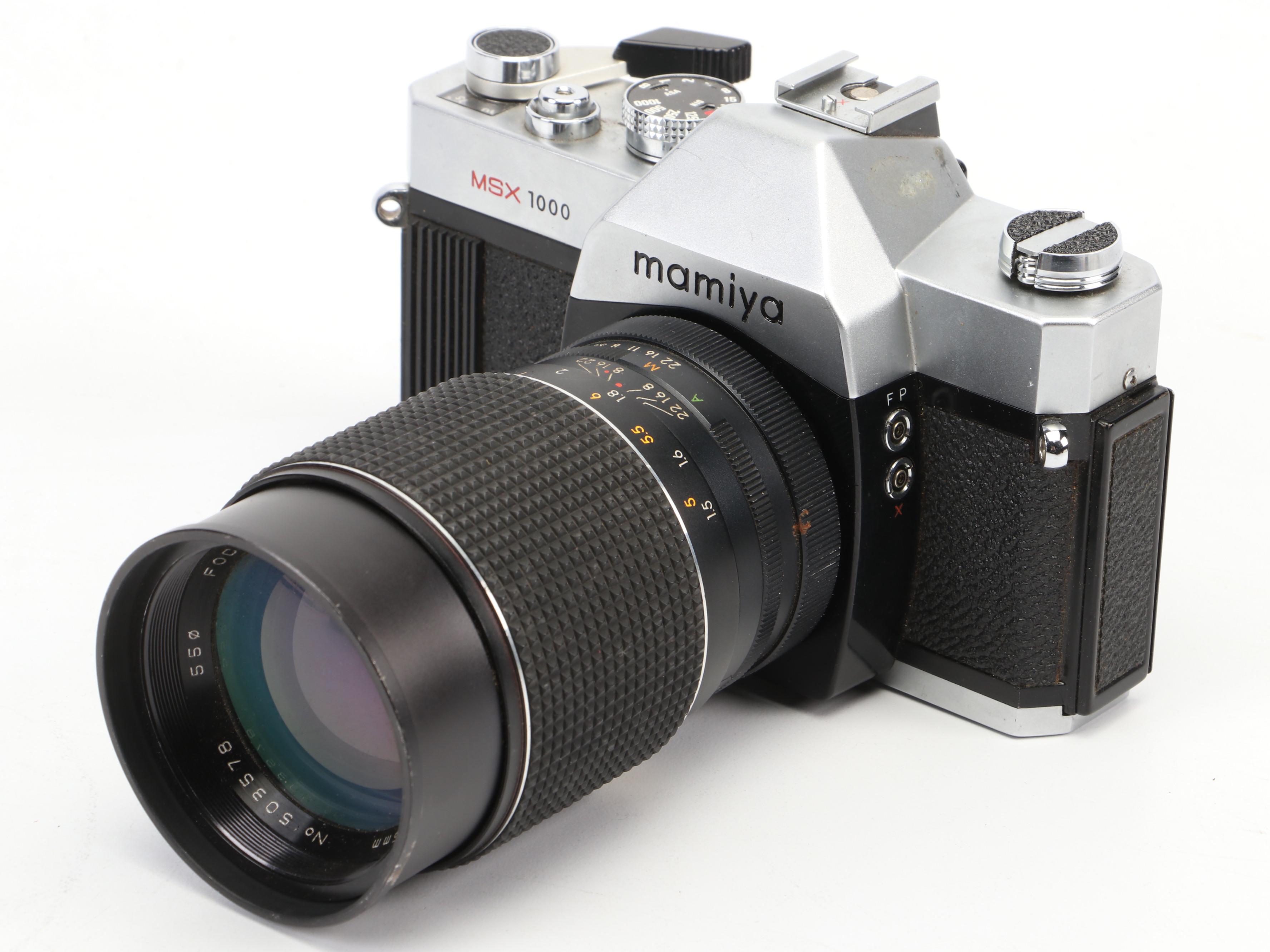 Mamiya/Sekor DSX 1000 and MSX 1000 35mm Film Cameras With Lenses