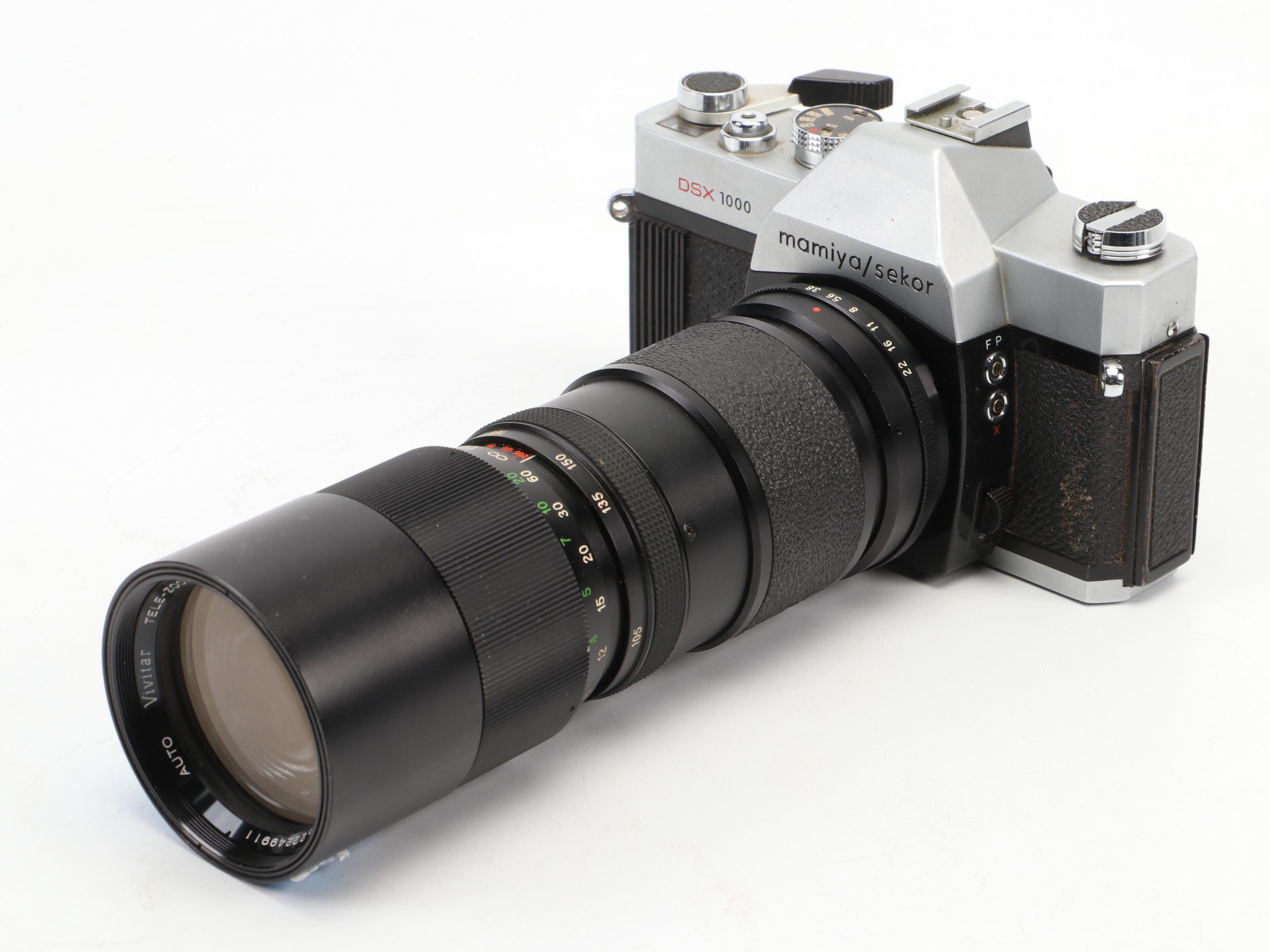 Mamiya/Sekor DSX 1000 and MSX 1000 35mm Film Cameras With Lenses