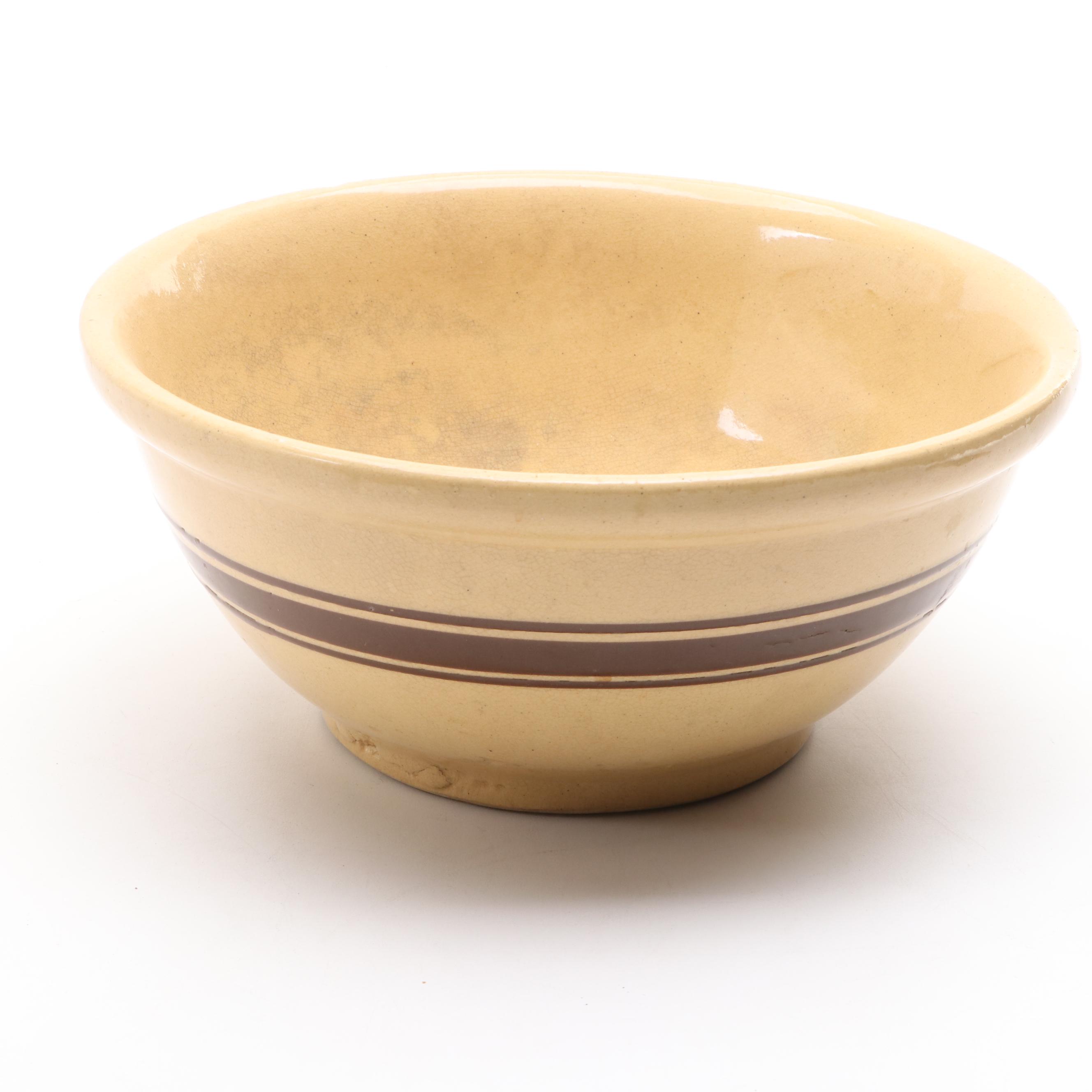 Watt Pottery with Other Banded Ceramic Mixing Bowls, Early to Mid-20th Century