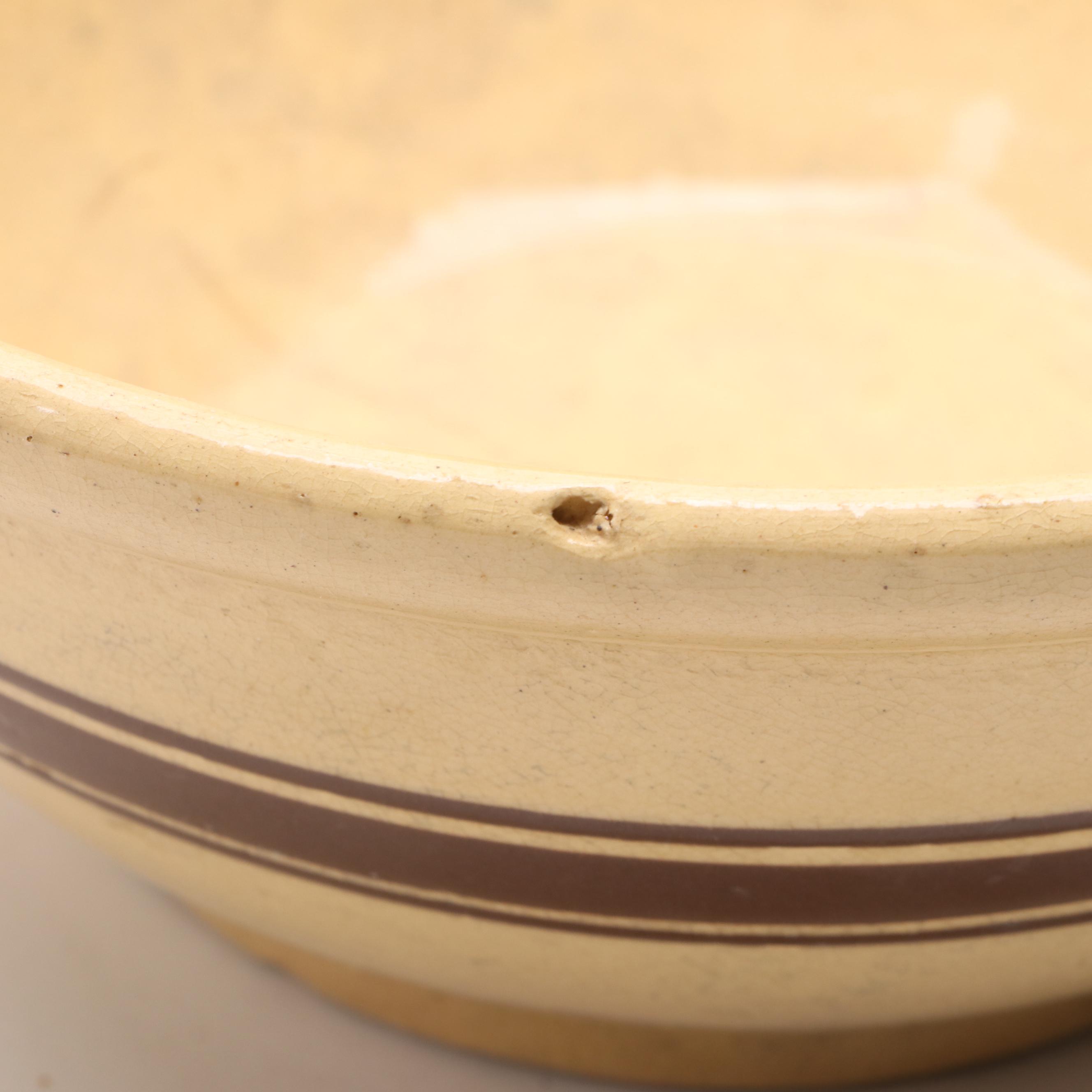 Watt Pottery with Other Banded Ceramic Mixing Bowls, Early to Mid-20th Century