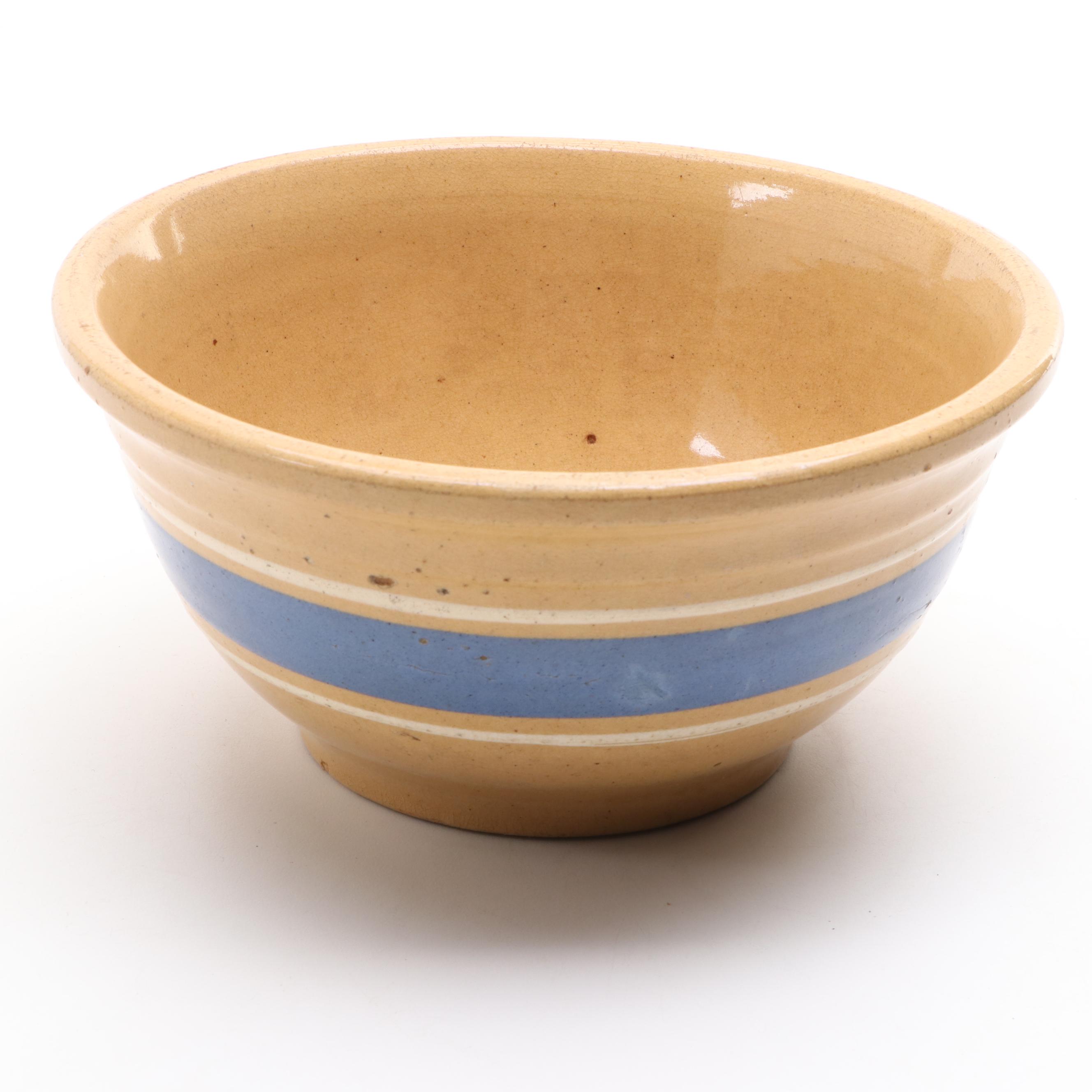 Watt Pottery with Other Banded Ceramic Mixing Bowls, Early to Mid-20th Century