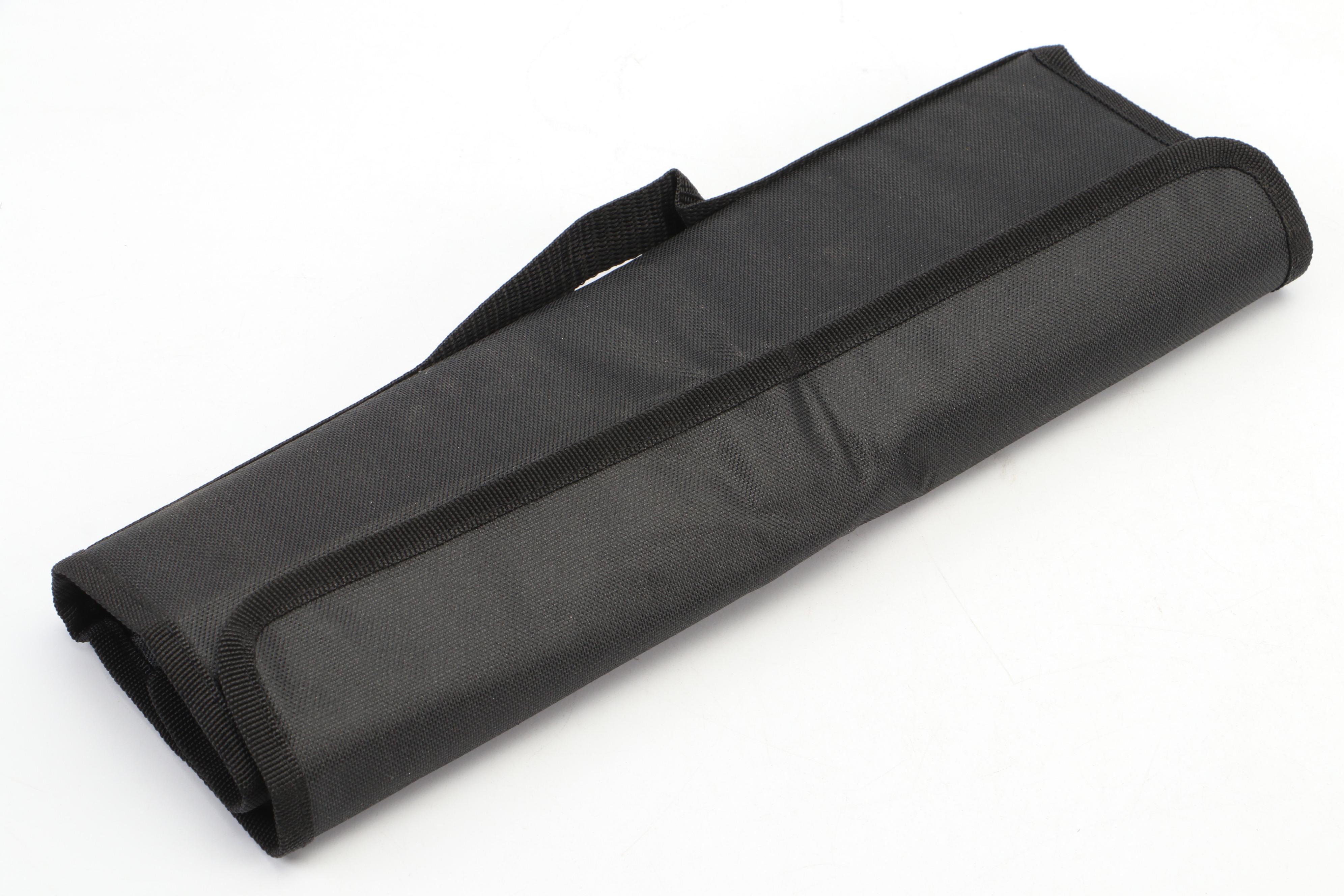 Japanese Four-Piece Chef's Knife and Cleaver Set in Nylon Roll Case