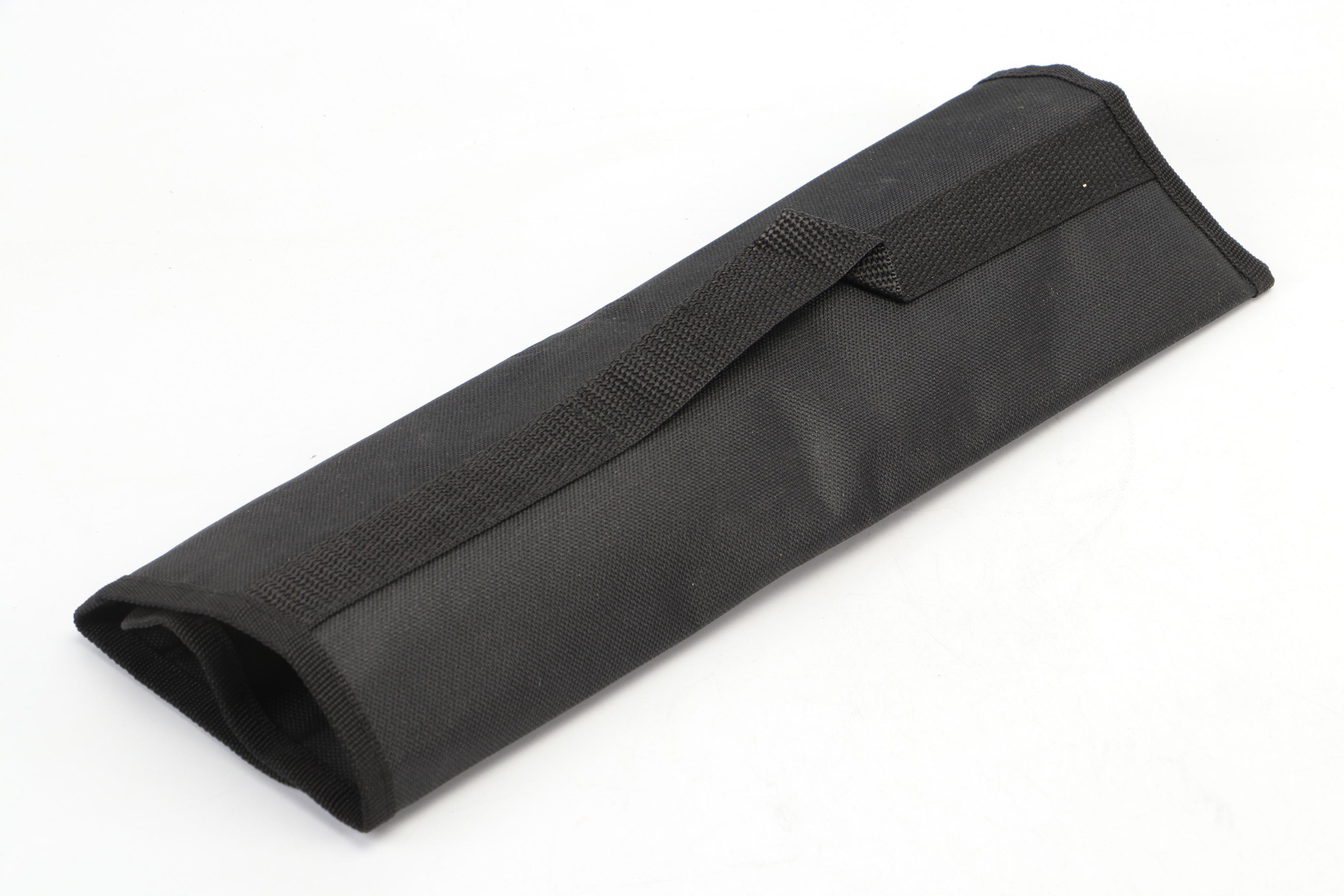 Japanese Four-Piece Chef's Knife and Cleaver Set in Nylon Roll Case