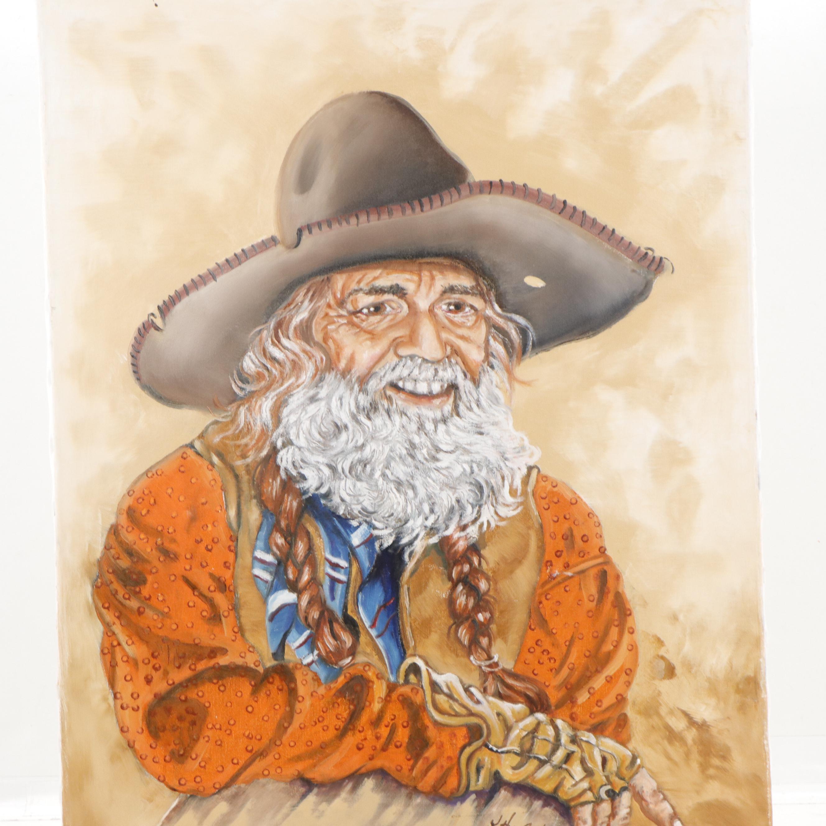 JH Asher Oil Painting of Pioneer