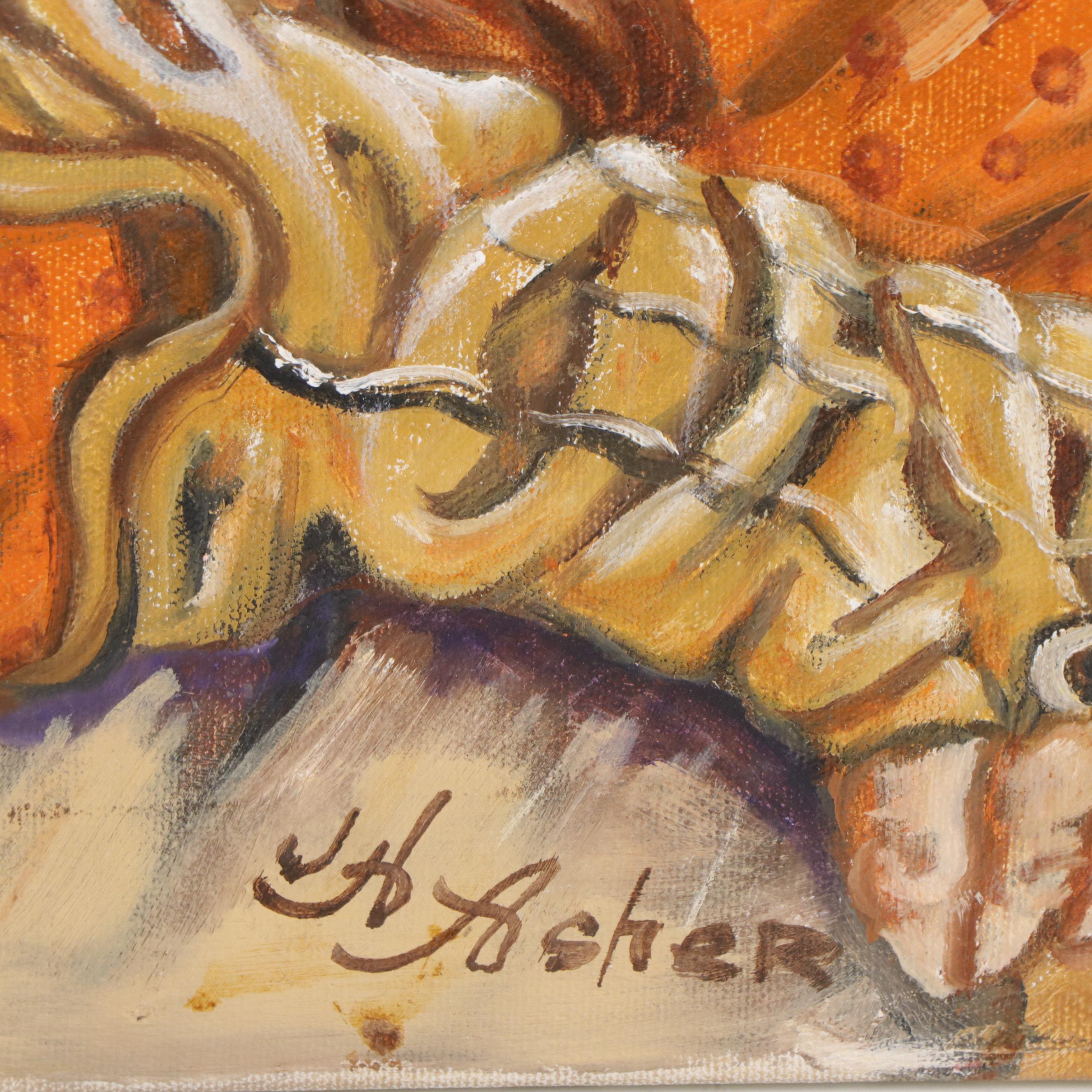 JH Asher Oil Painting of Pioneer