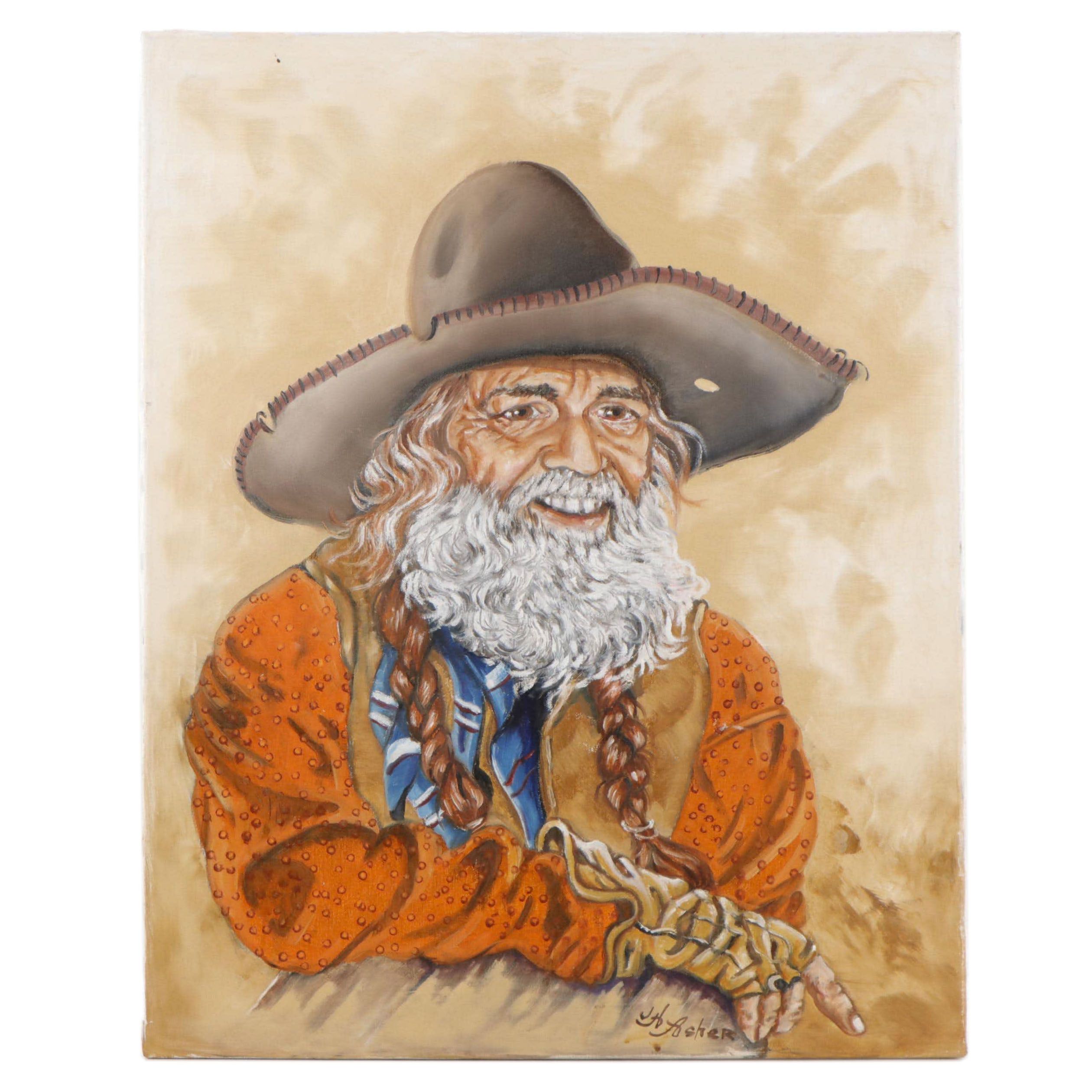 JH Asher Oil Painting of Pioneer
