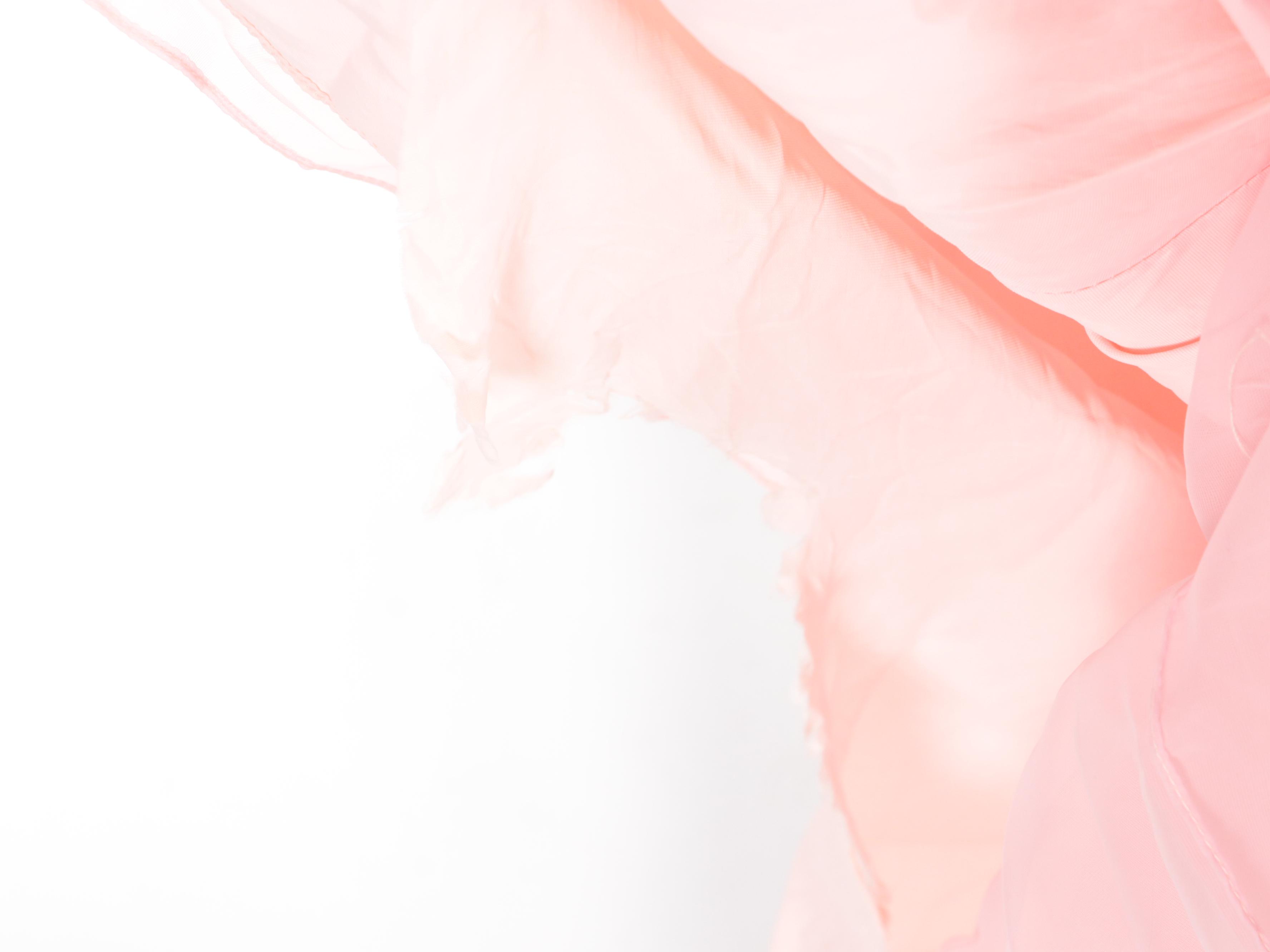 Off-the-Shoulder Pink Chiffon Ruffle Dress, Mid-20th Century