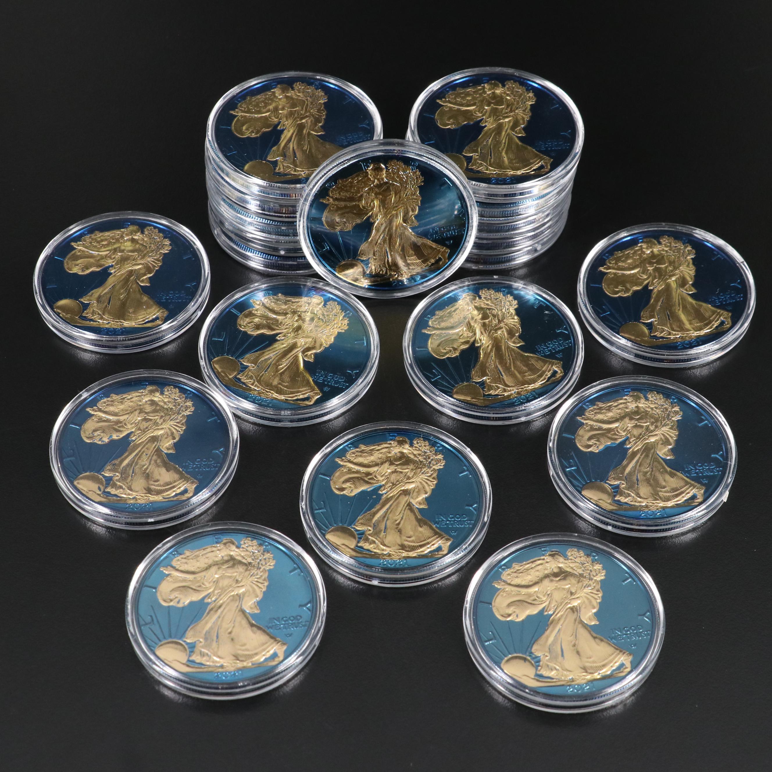 Group of Twenty 2021 Colorized American Silver Eagles