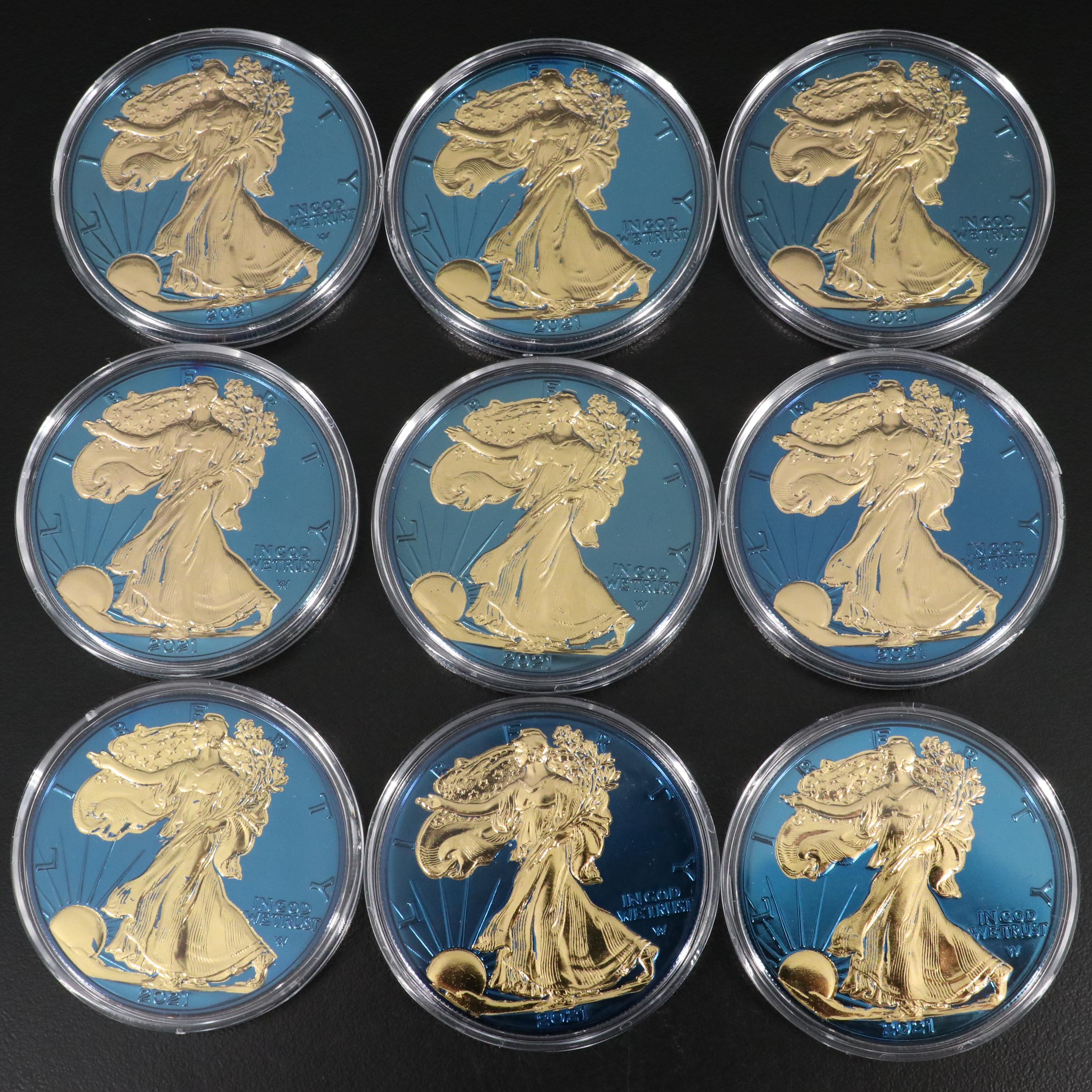 Group of Twenty 2021 Colorized American Silver Eagles