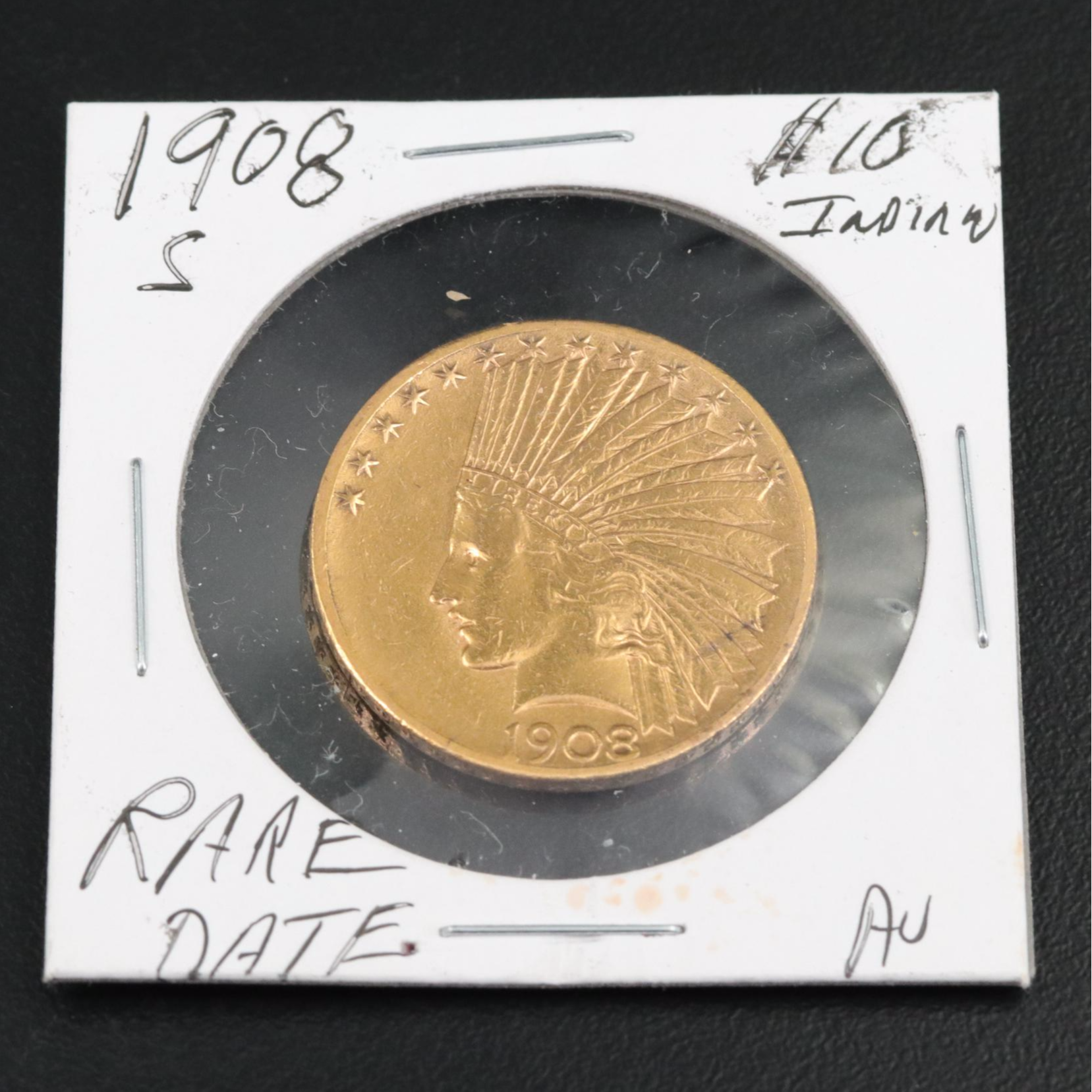 Low Mintage 1908-S Indian Head $10 Gold Eagle