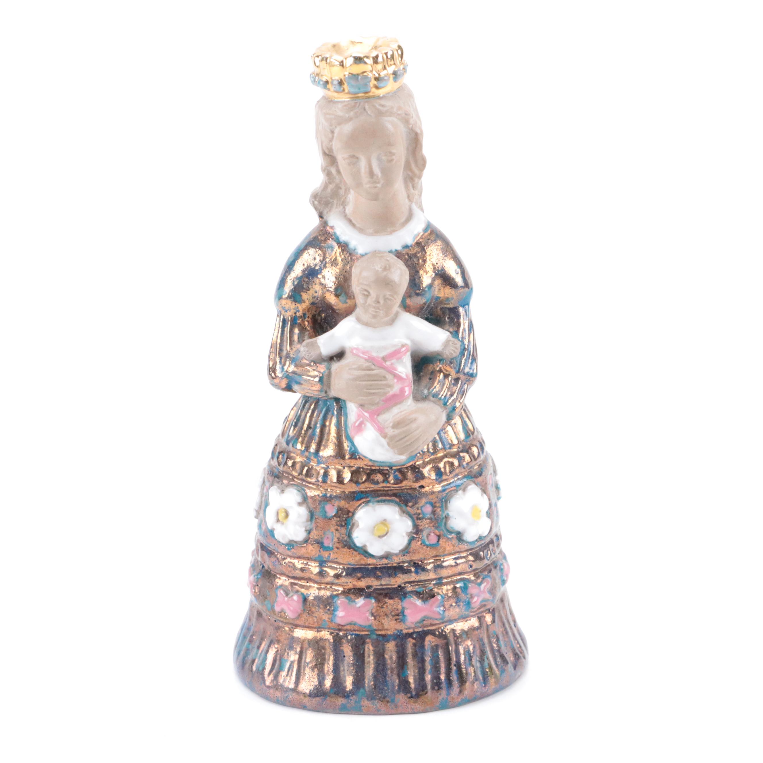 Ceramic Madonna and Child Figurine