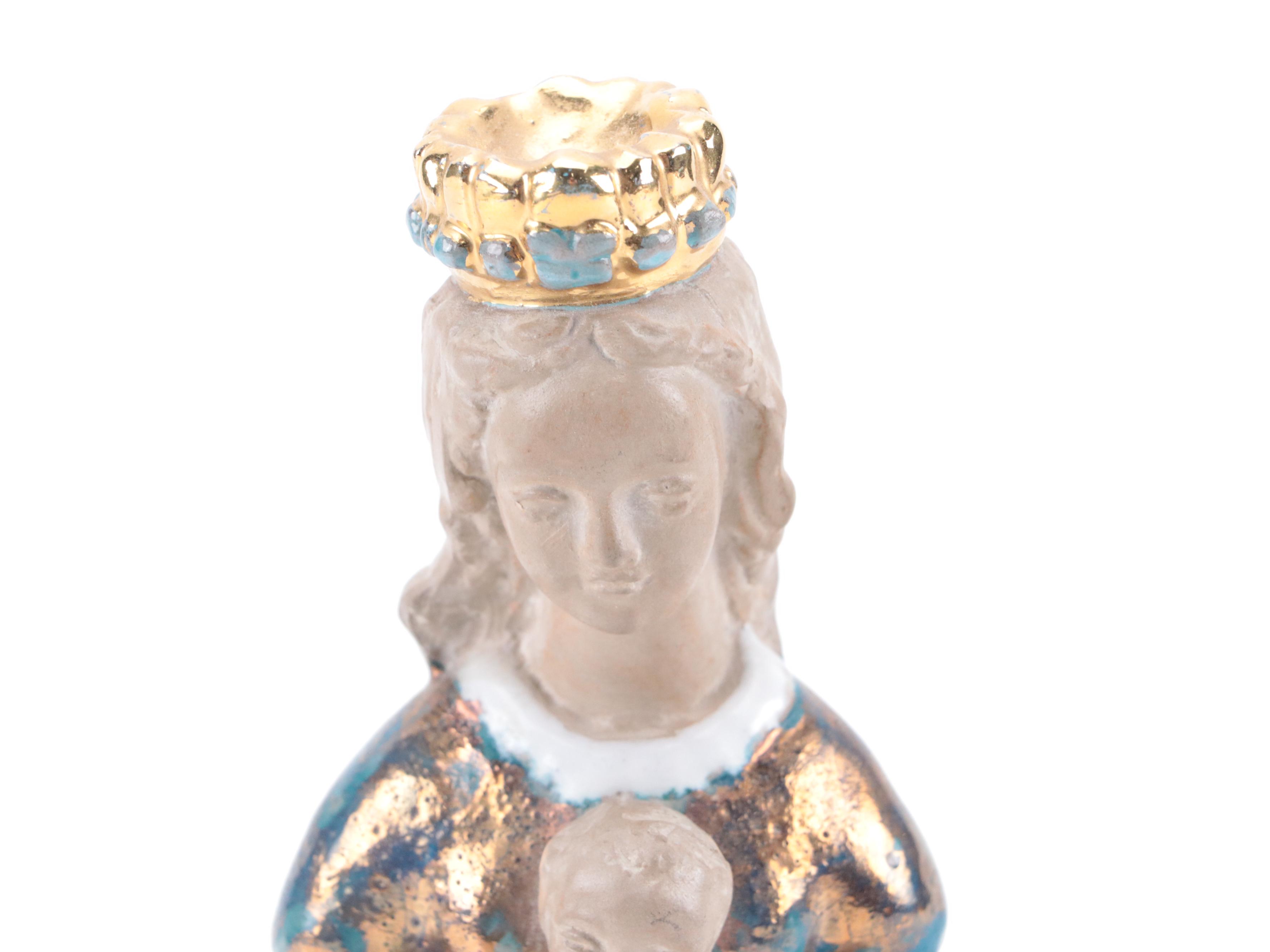 Ceramic Madonna and Child Figurine