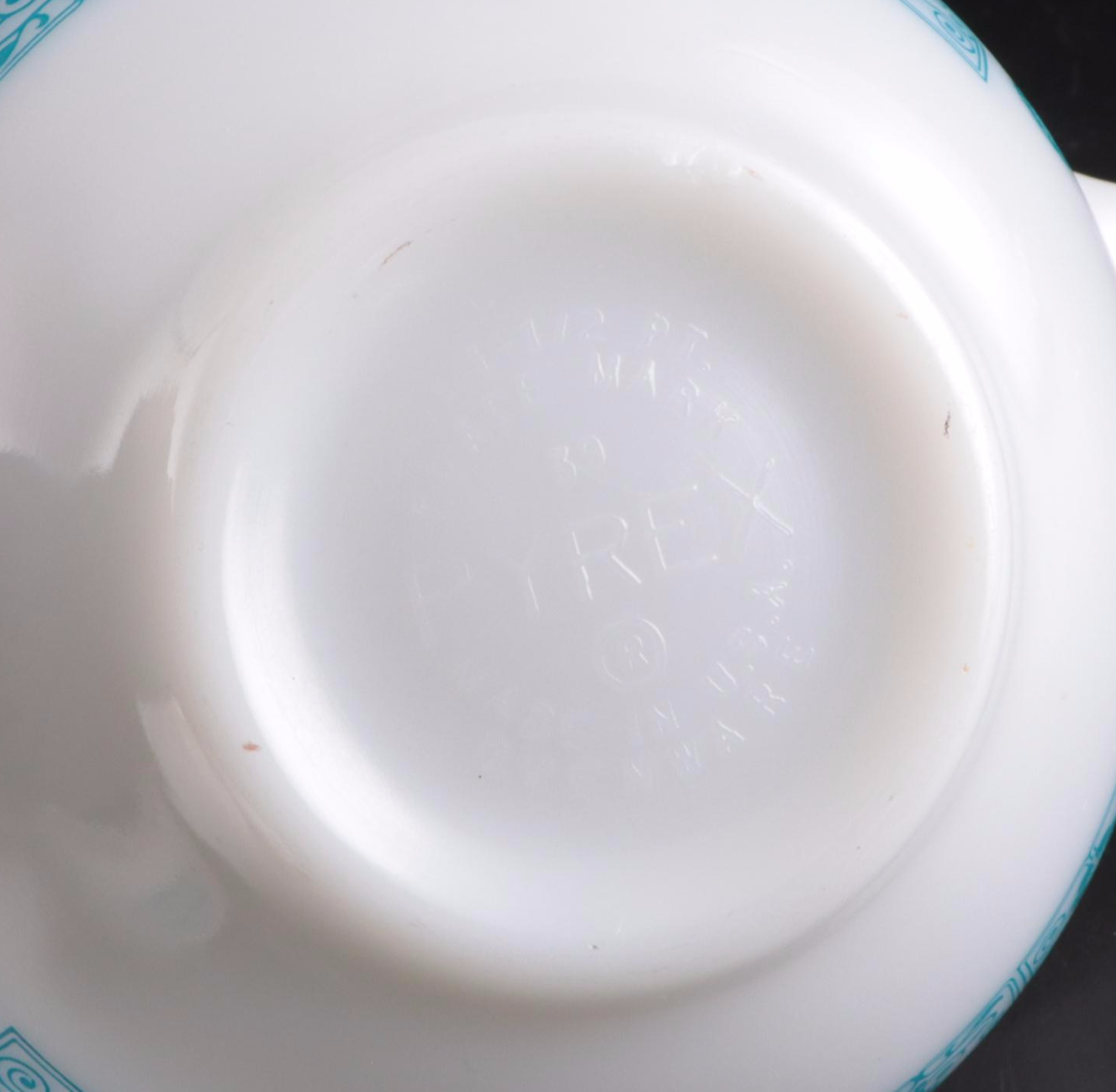 Pyrex "Horizon Blue" Glass Cinderella Bowls, 1969–1972