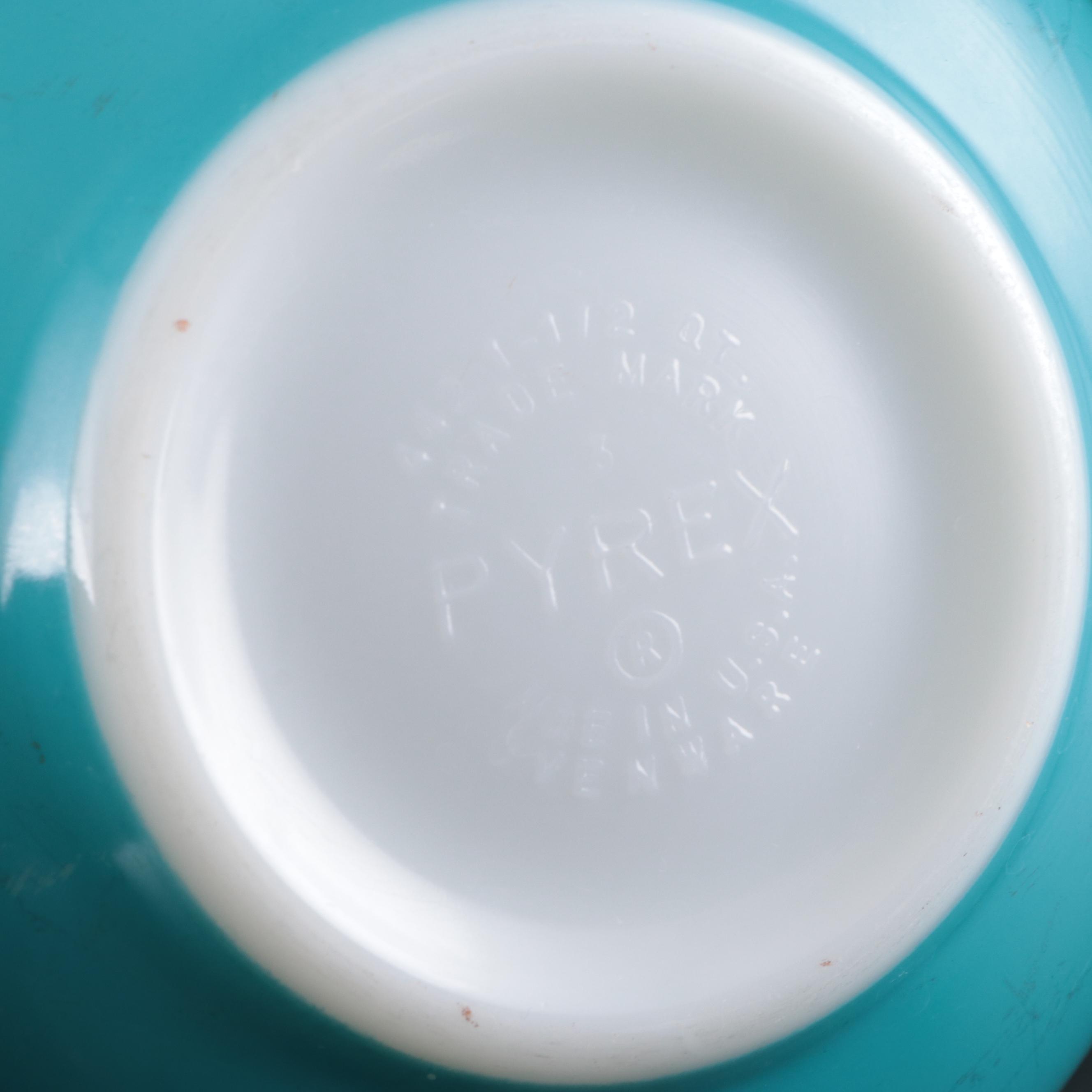 Pyrex "Horizon Blue" Glass Cinderella Bowls, 1969–1972