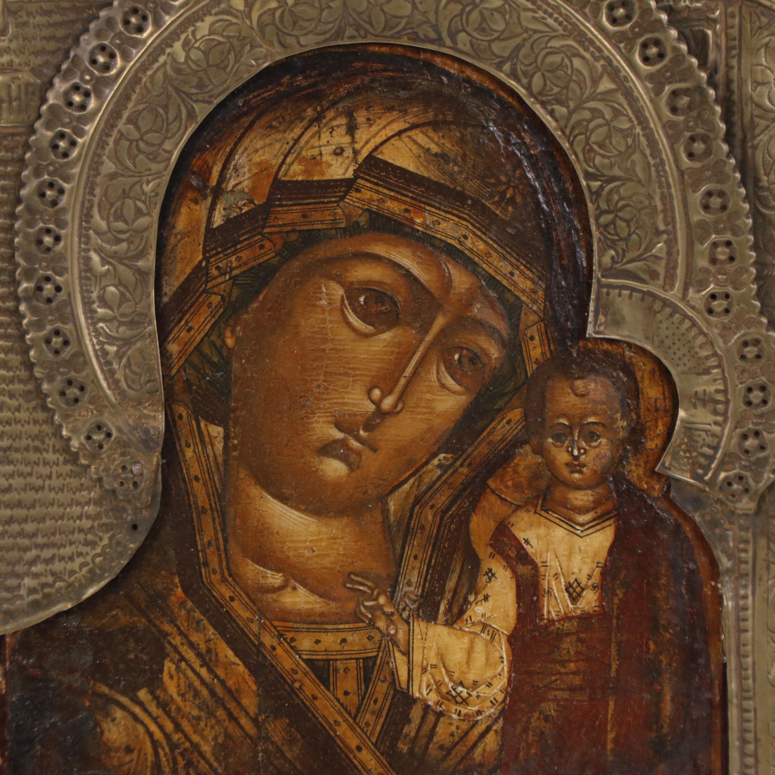 Russian Orthodox Icon of the Theotokos, 19th Century