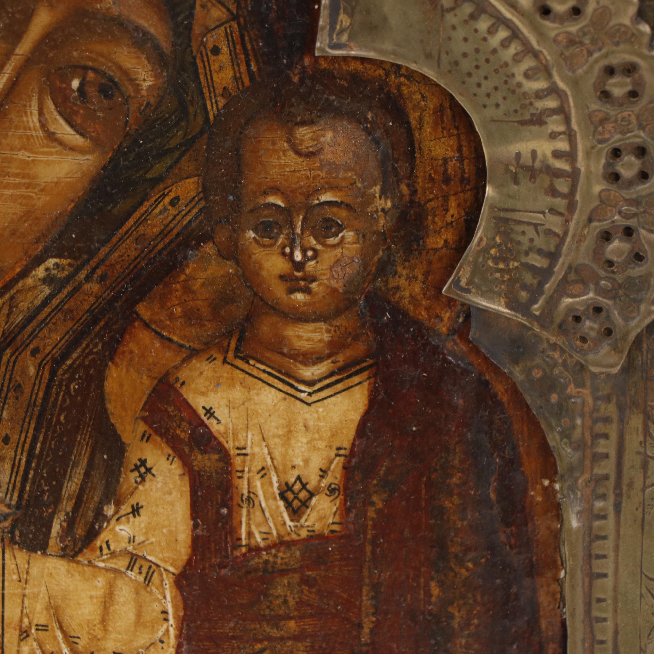 Russian Orthodox Icon of the Theotokos, 19th Century