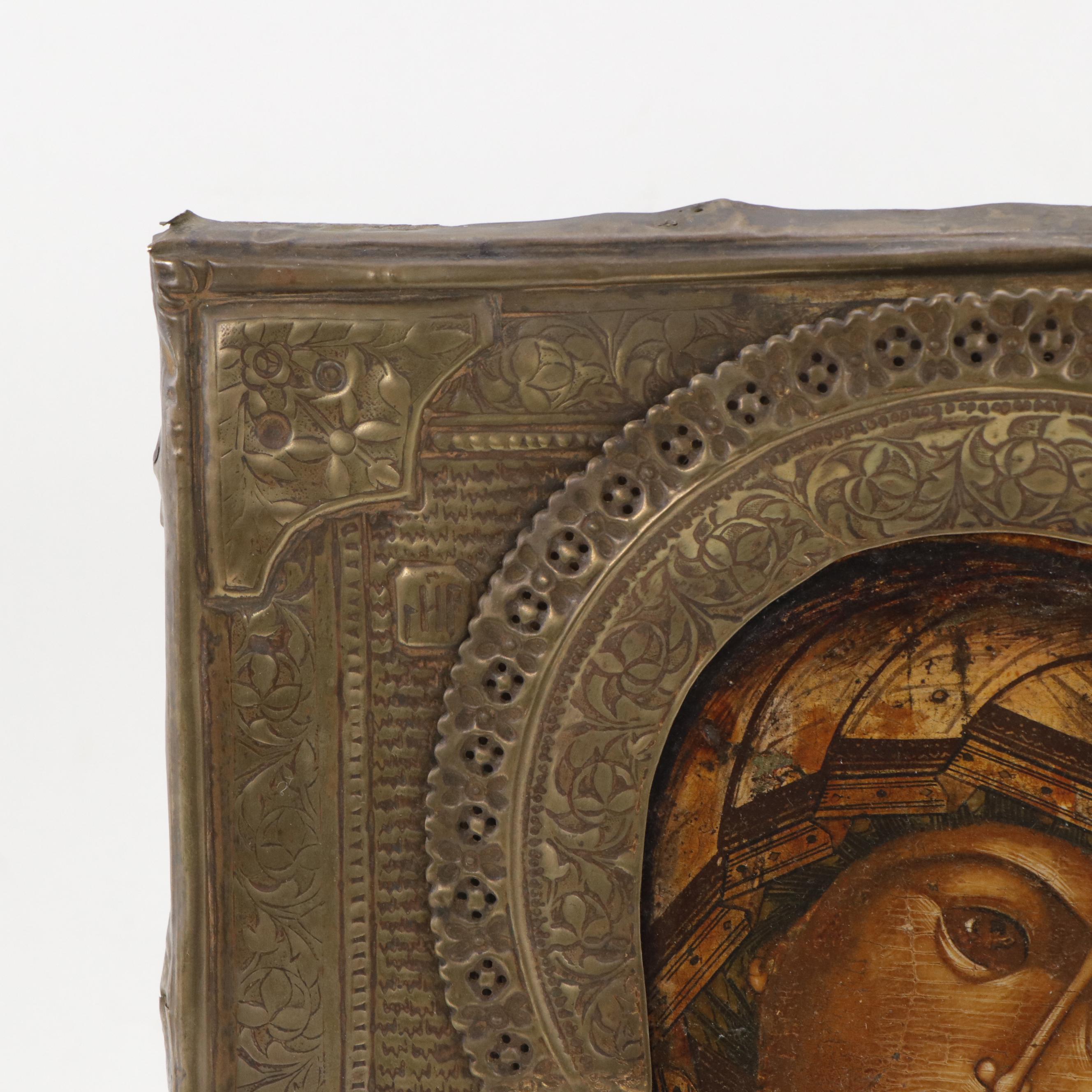 Russian Orthodox Icon of the Theotokos, 19th Century