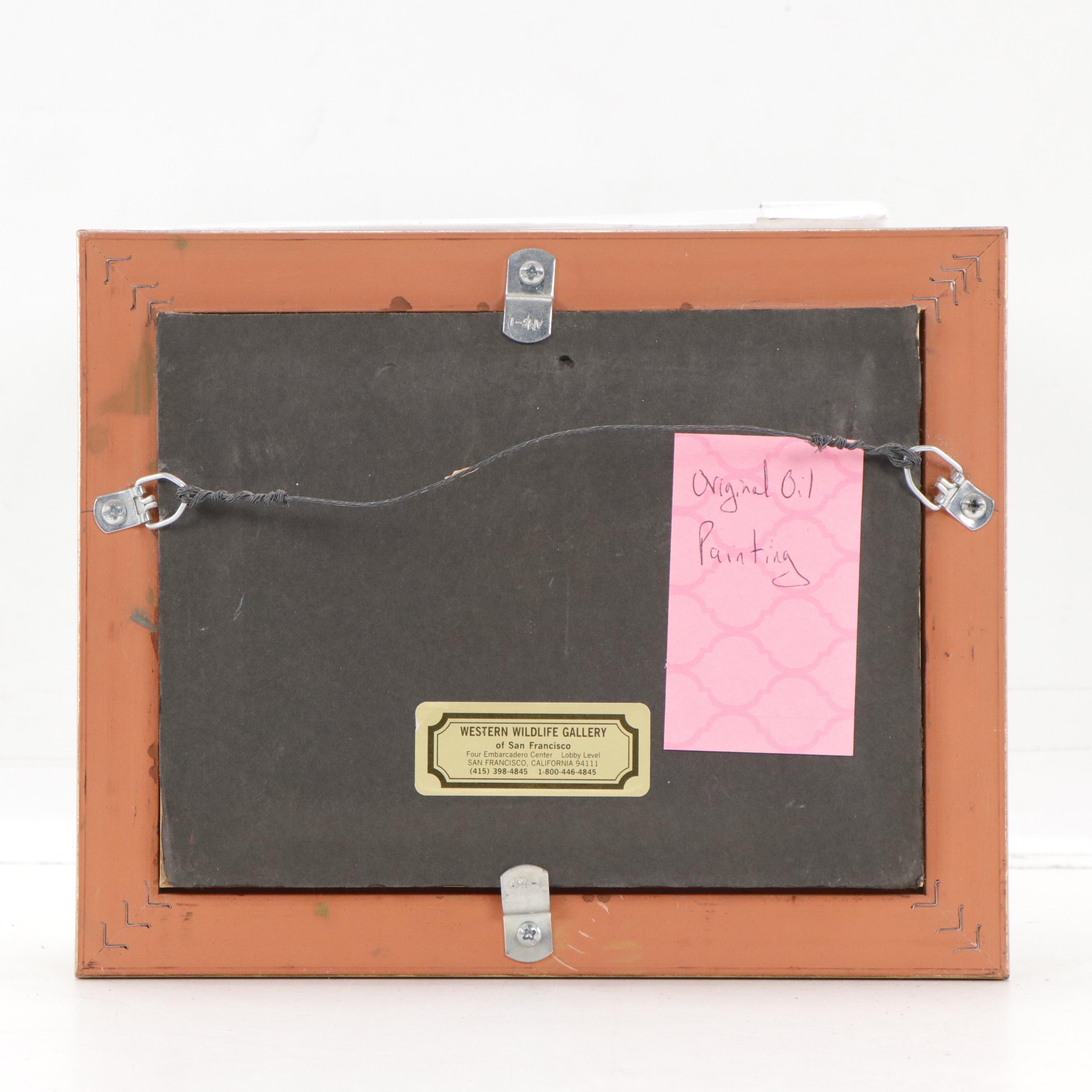 Oil Painting of Winter Street Scene