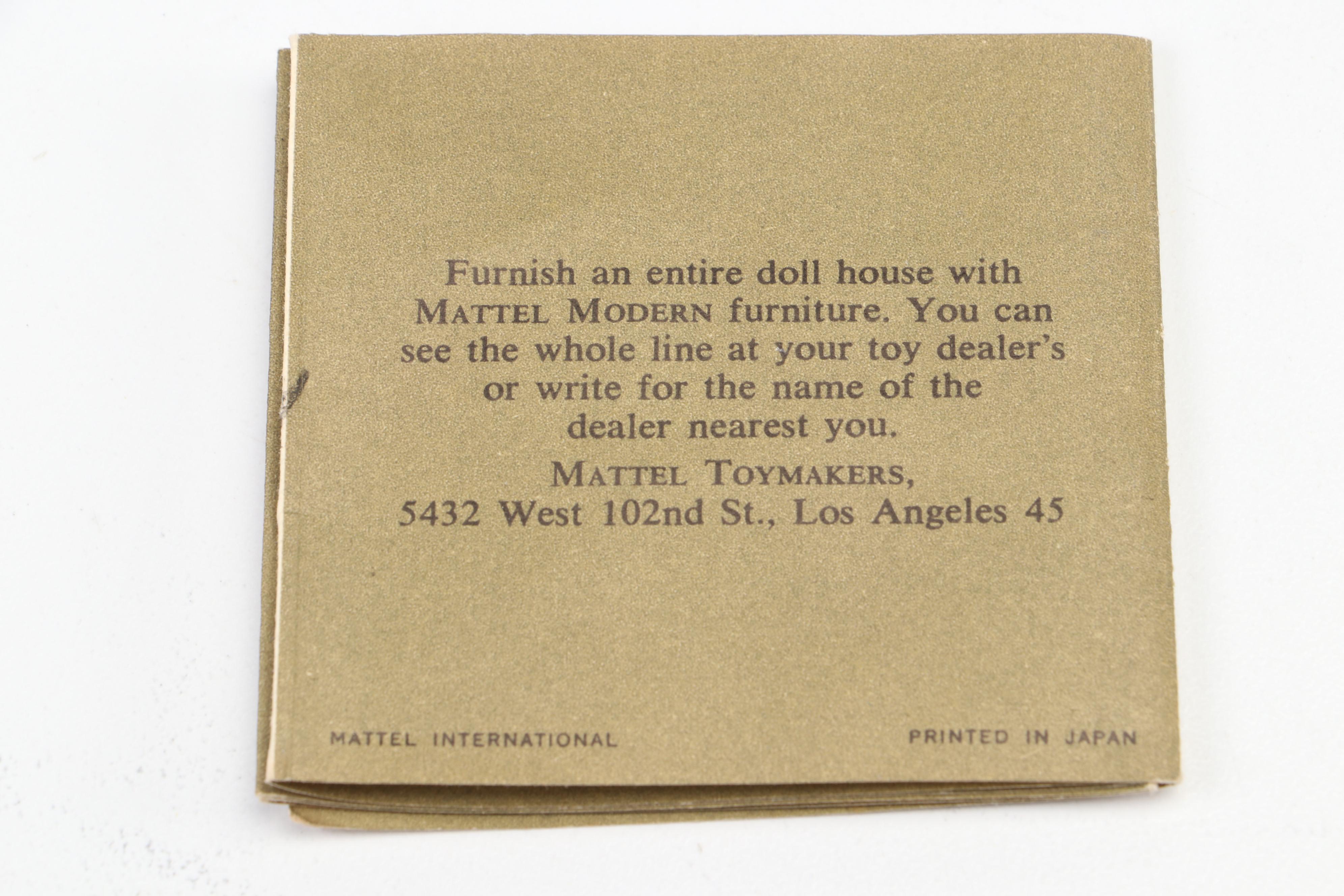 Mattel "Modern" Living Room Furniture and Dining Table