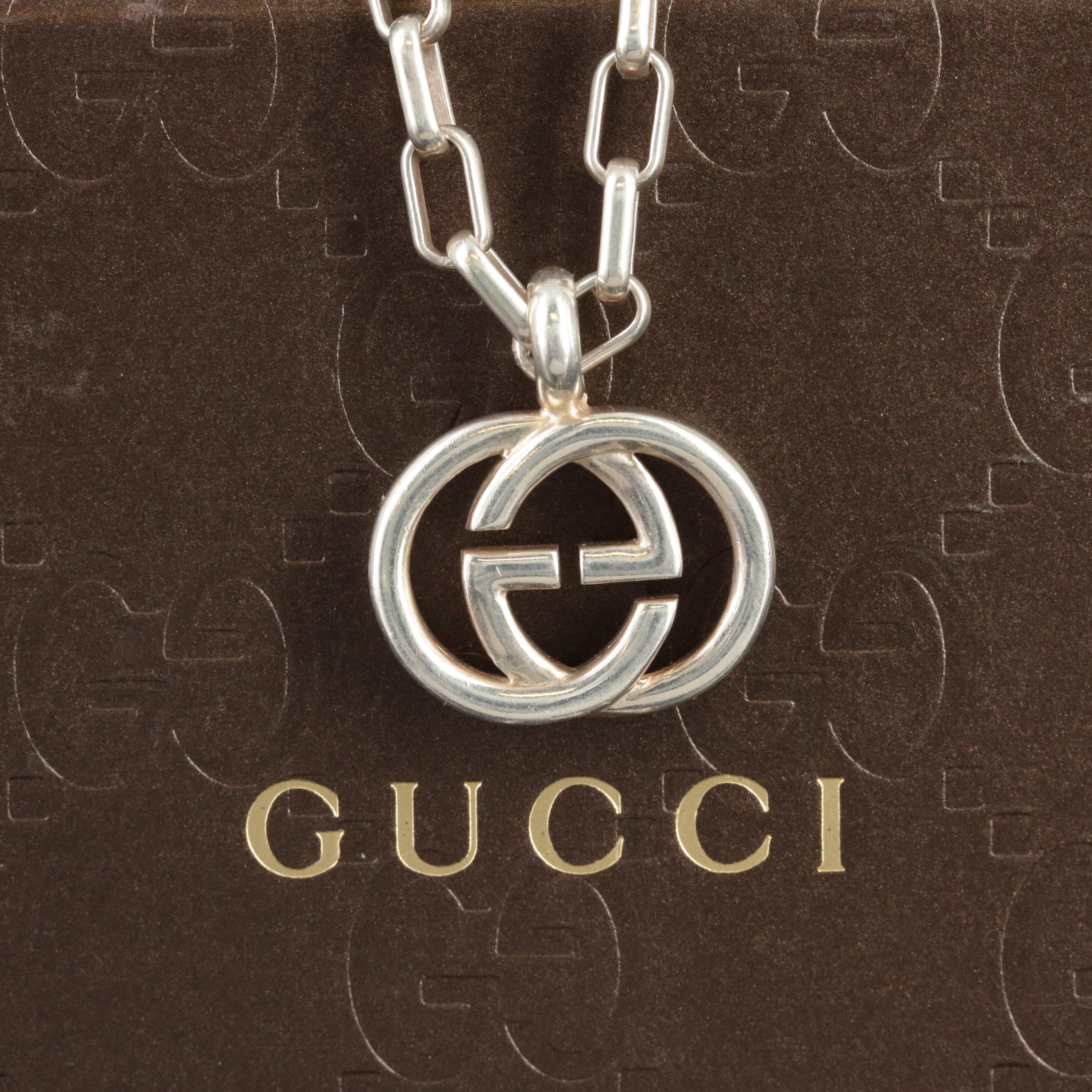 Gucci Sterling 'GG' Necklace